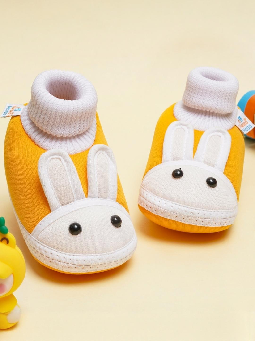 NESKA MODA 3 To 12 Months Infants Cute Soft Cotton Pre-Walker Rabbit Face Booties
