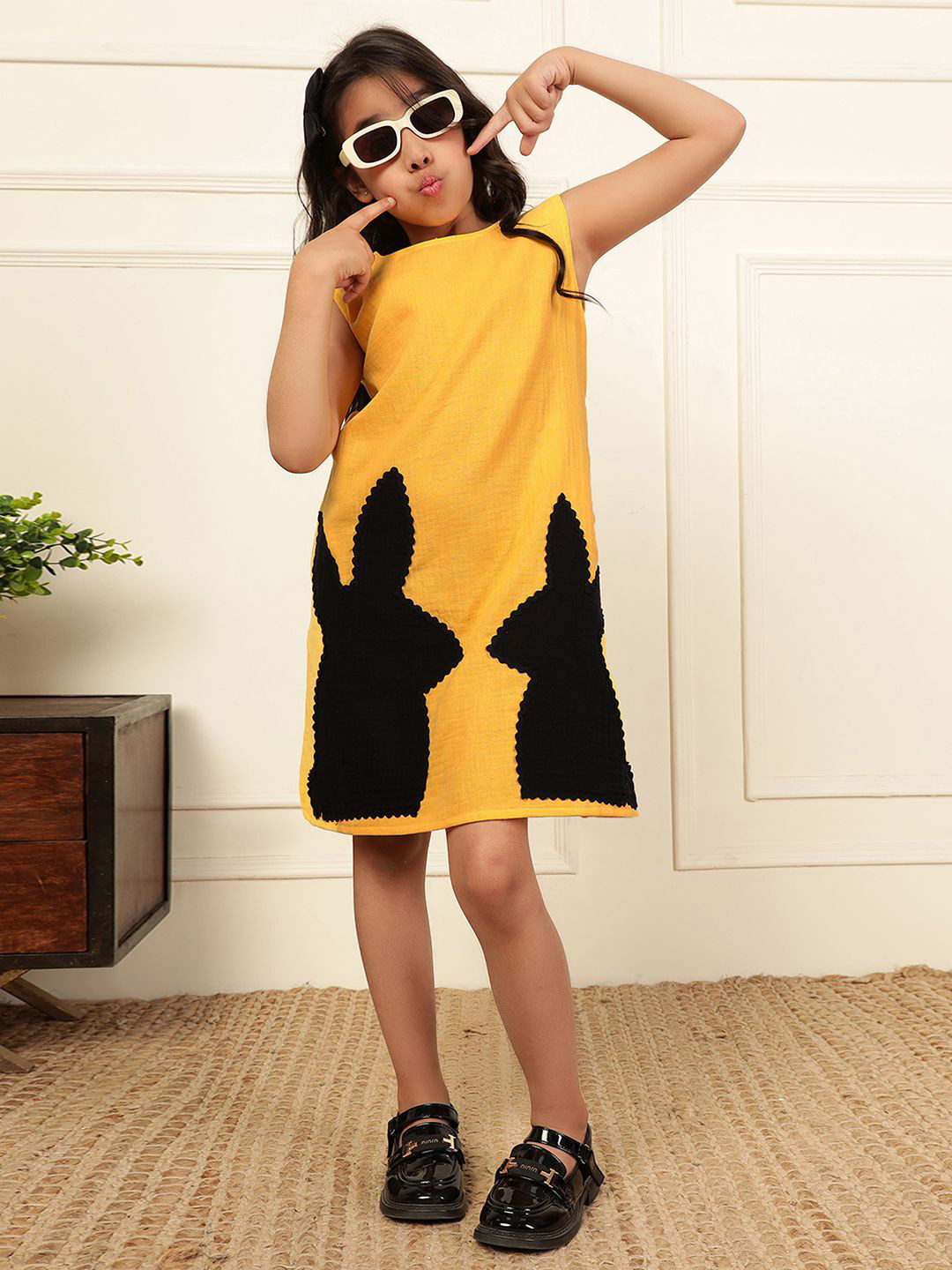 Bugandbees Colourblocked Sleeveless Shift Dress