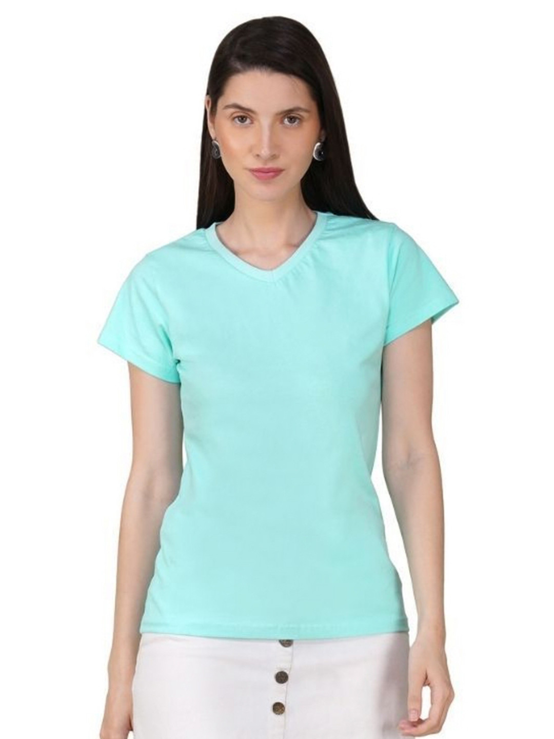 30 Looks V-Neck Cotton T-shirt