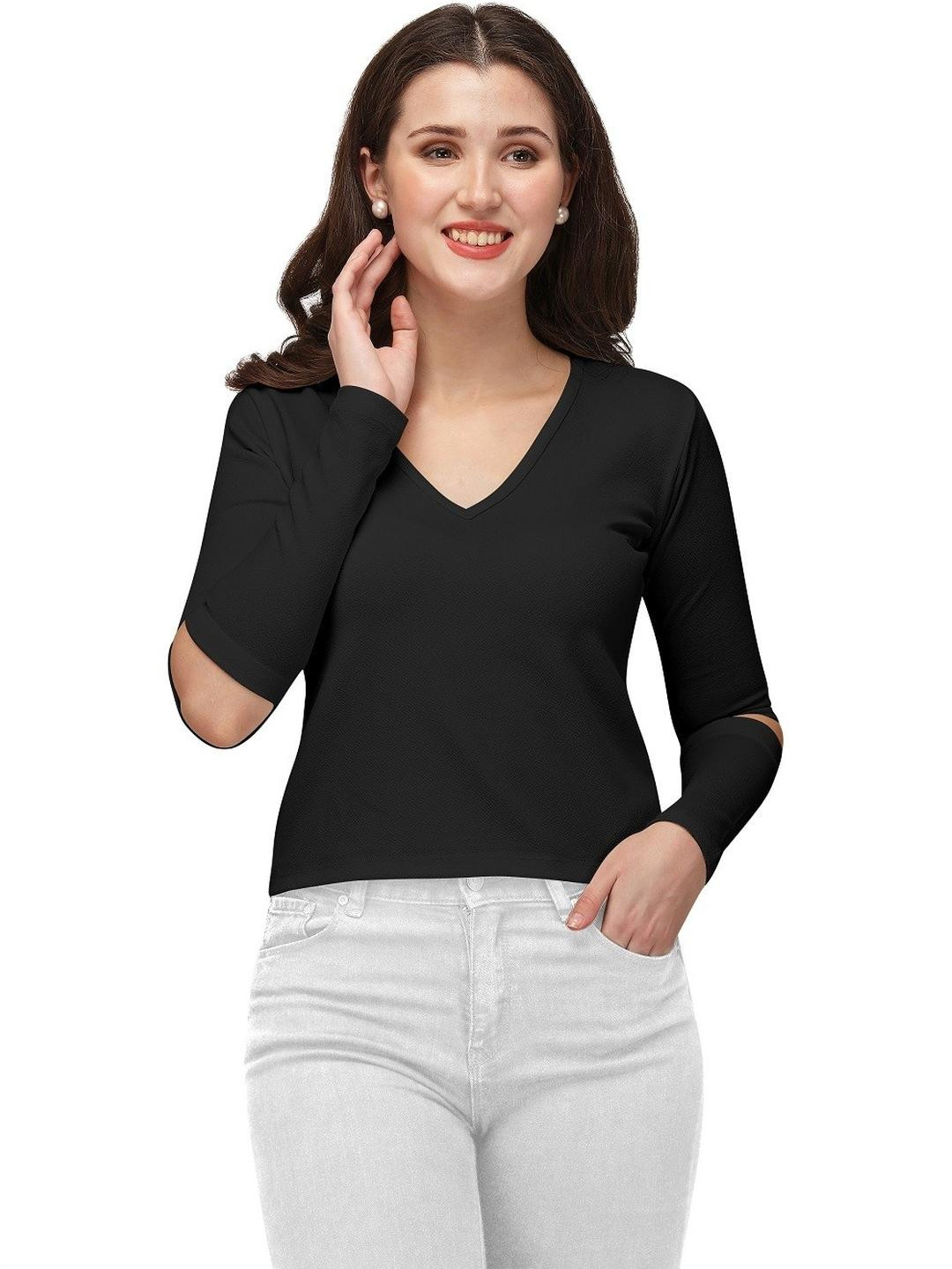 MG FASHION V-Neck Fitted Top