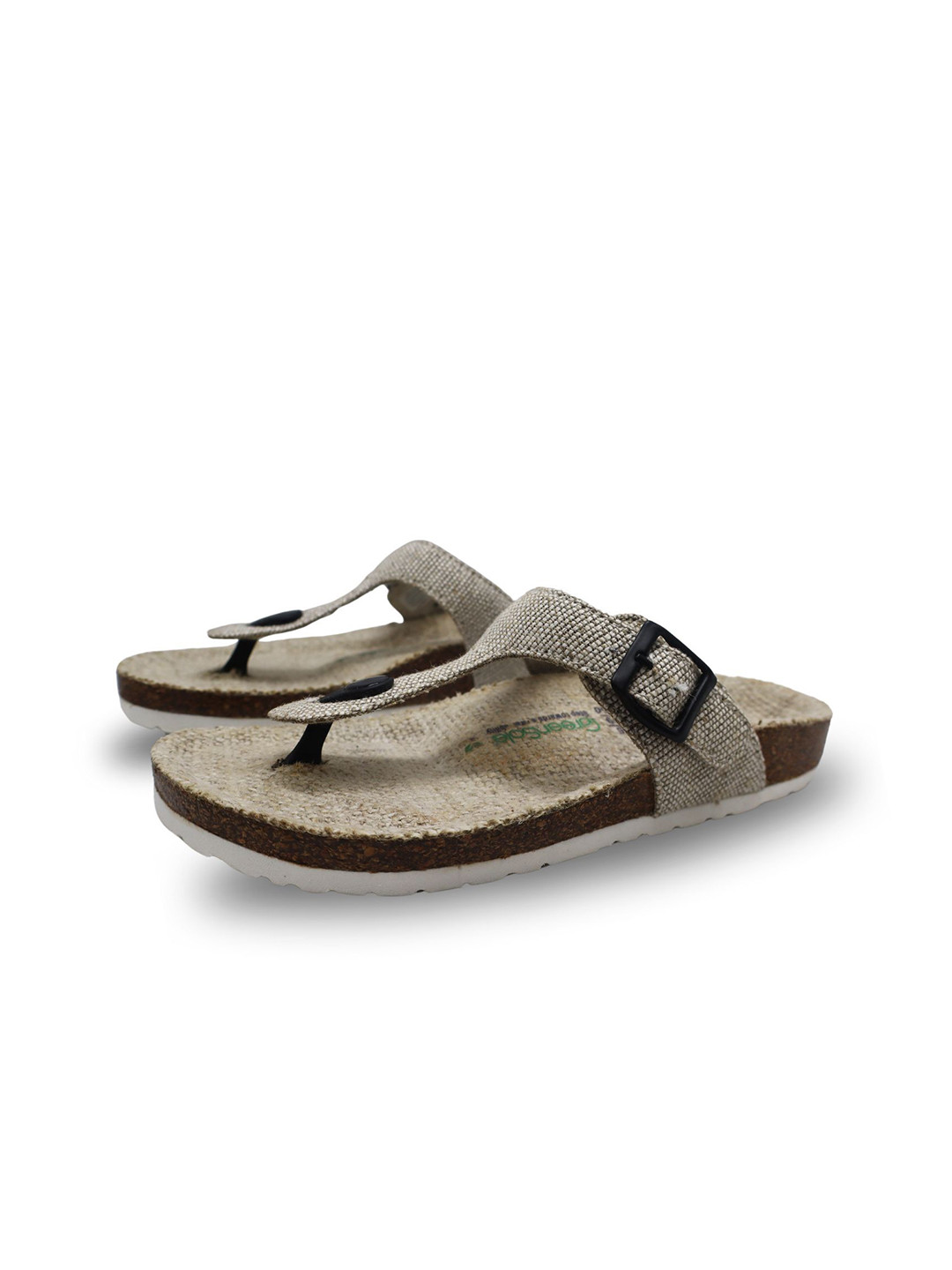 Greensole Women Cork Slip-On Hempy Toes Sandals with Adjustable Straps Slippers