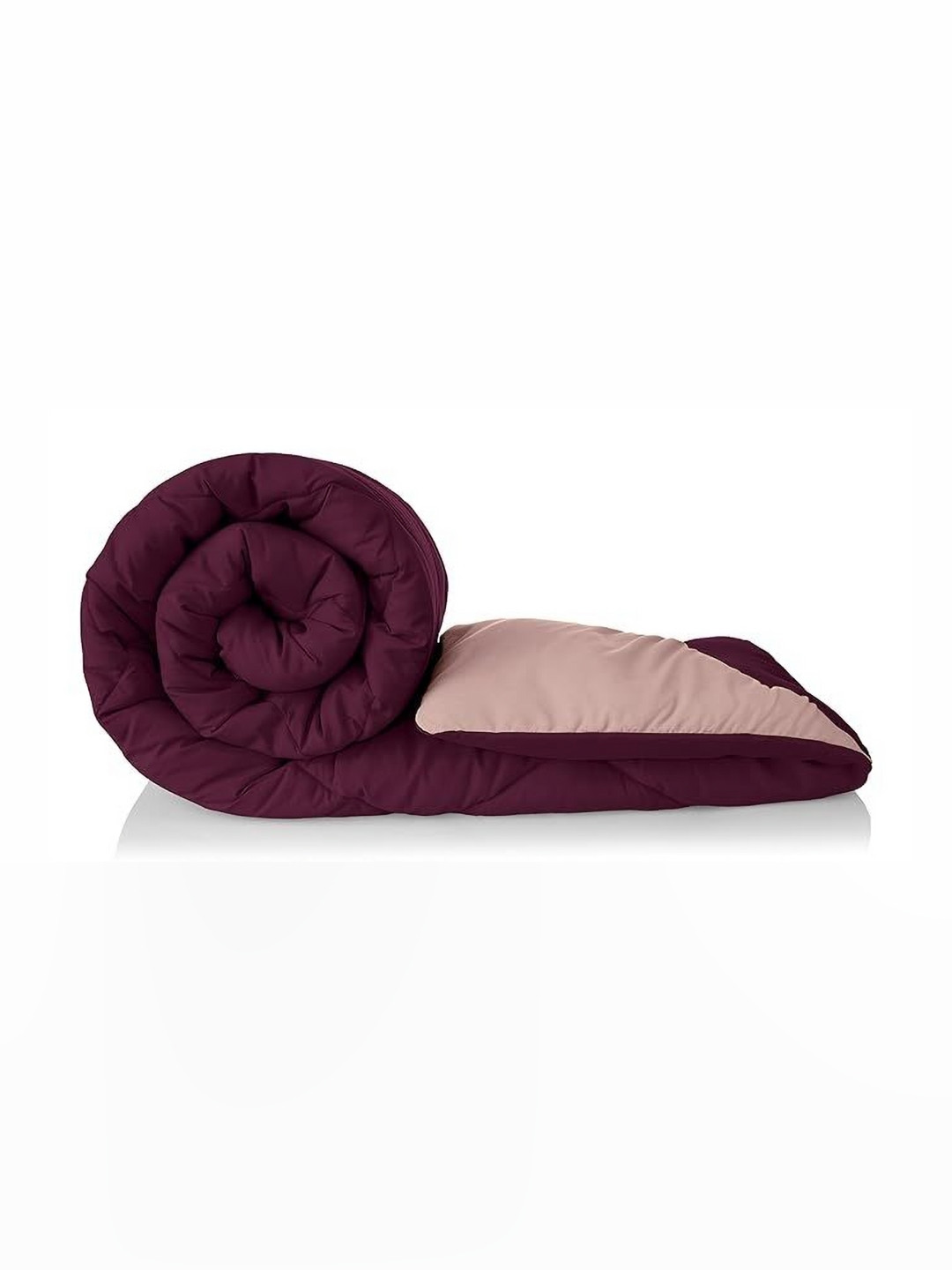 RF RELAXFEEL Violet & Peach Checked Microfiber Heavy Winter 210 GSM Double Bed Comforter