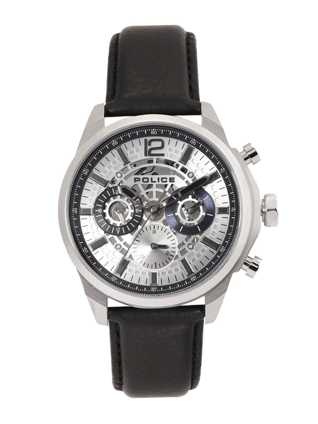 Police Urban Rebel Men Dial & Leather Straps Analogue Watch NTPLPEWJF0004301W