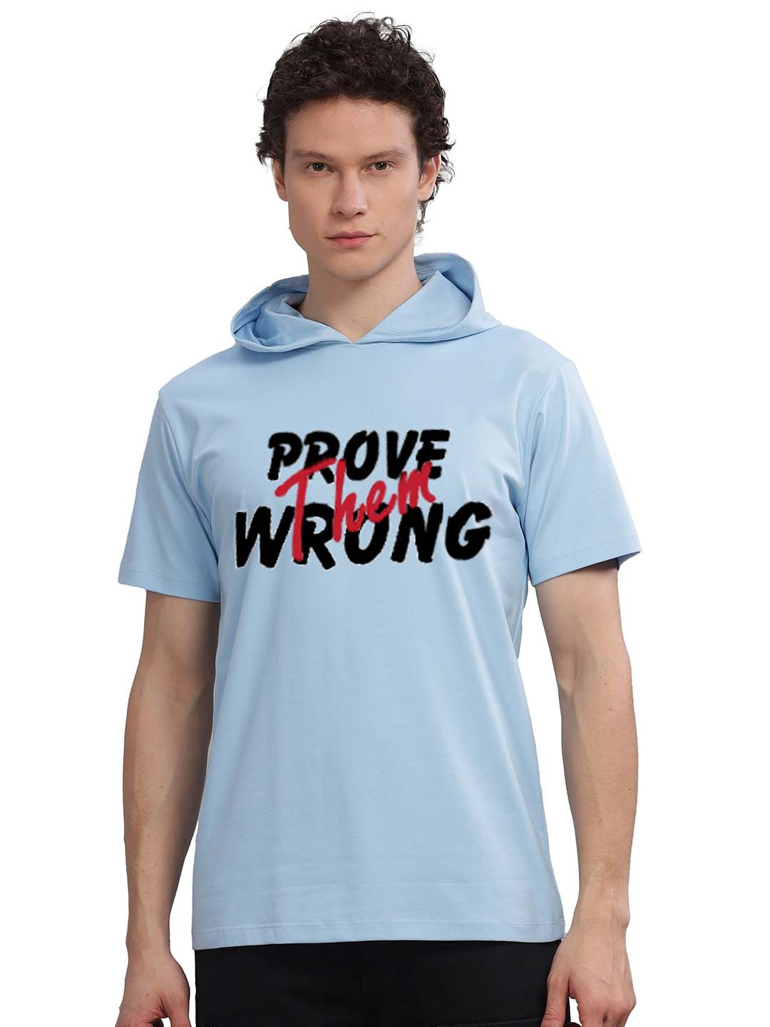 SOLACEACTIVE Prove Them Wrong Typography Printed Hooded T-Shirt