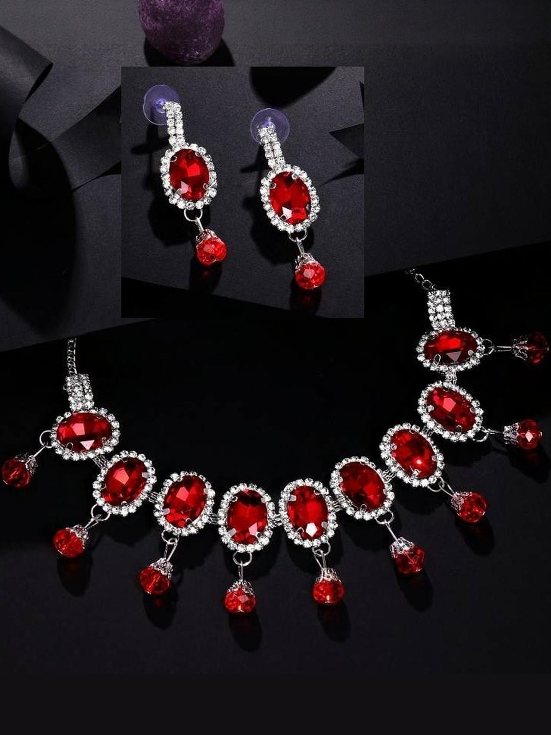 TIGENECY Women Silver-Plated Alloy Jewellery Set