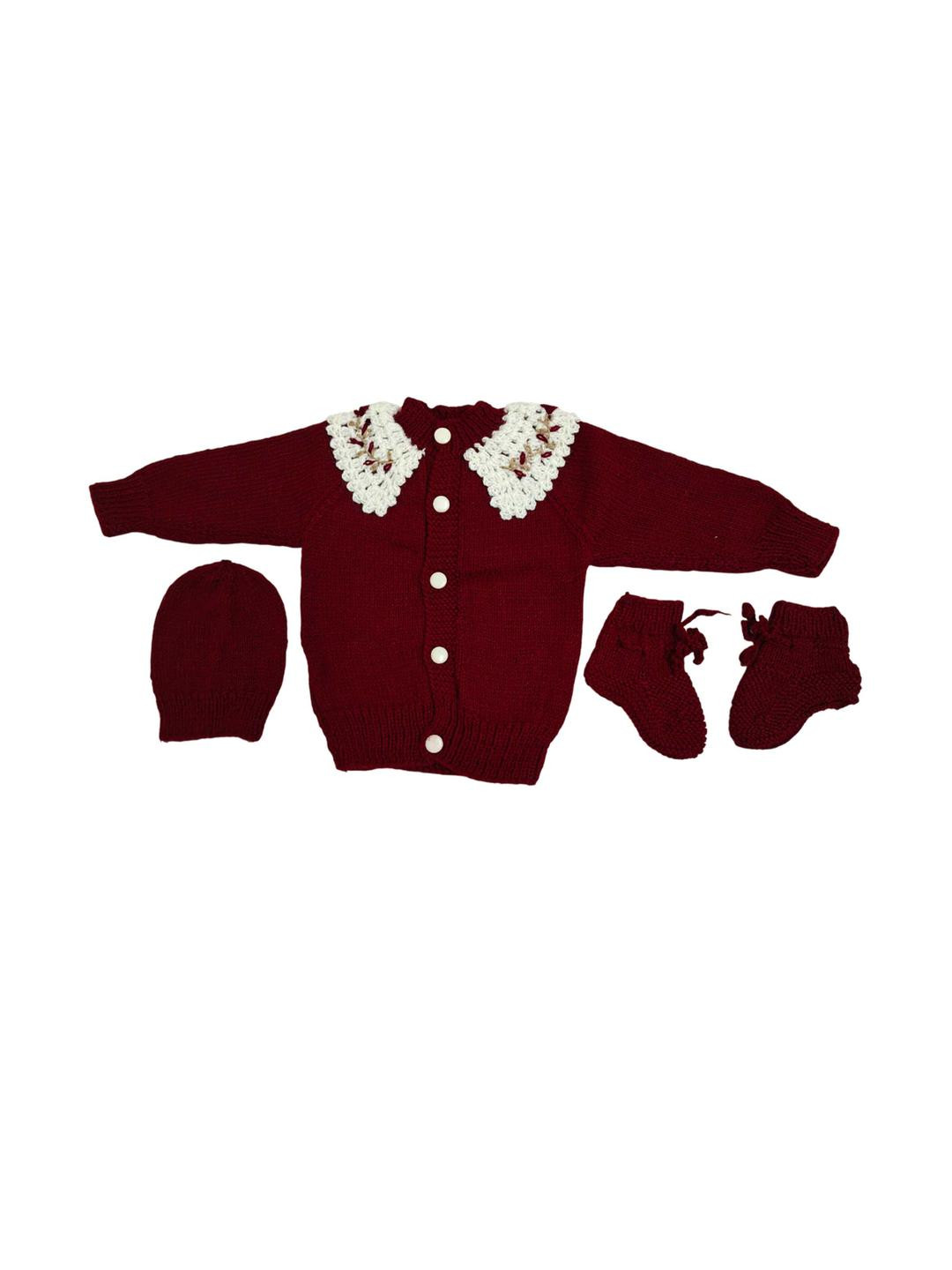 Cute Collection Unisex Kids Ribbed Woollen Cardigan