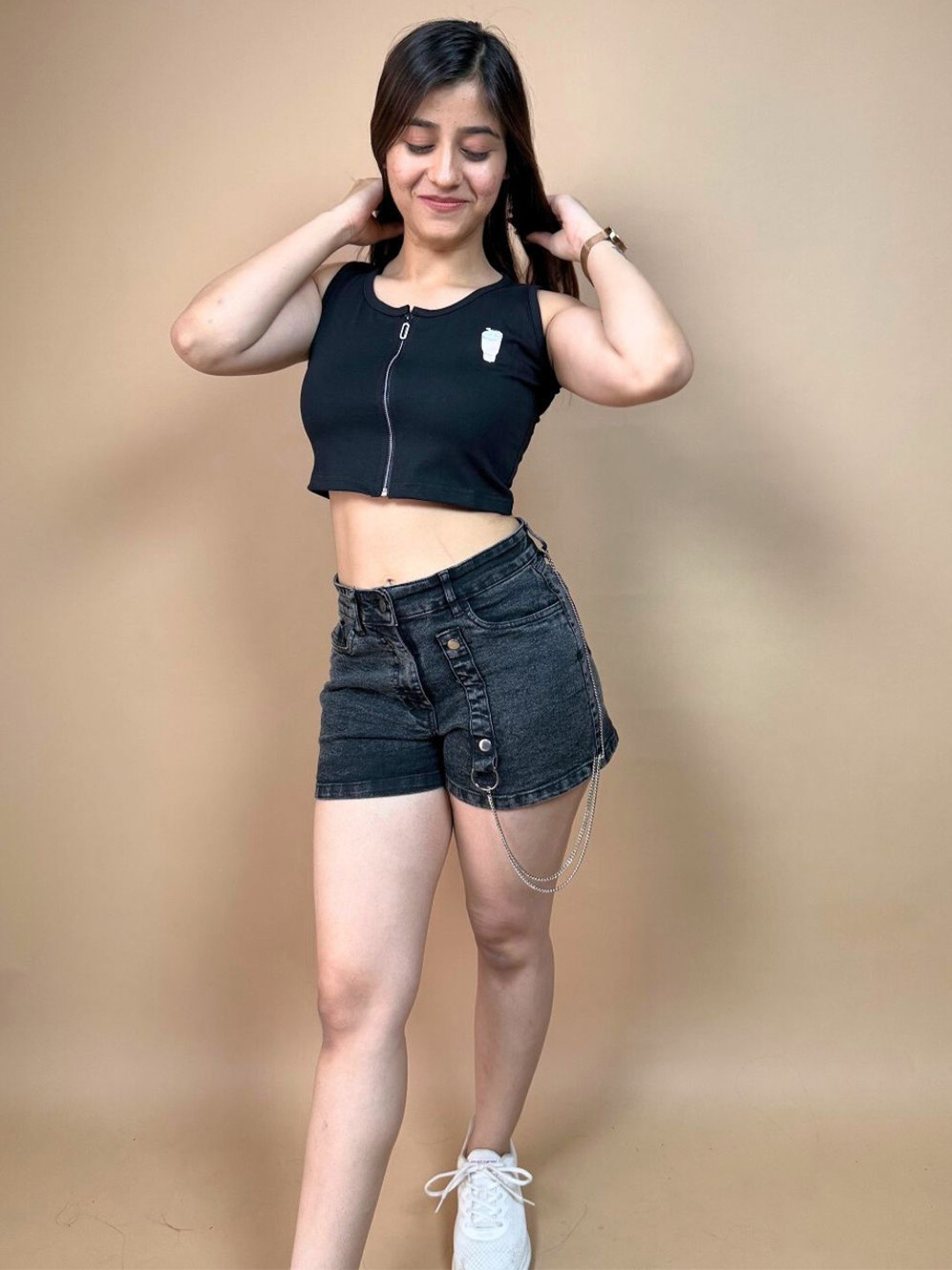 JAC INDIAN Women Print Cotton Tank Crop Top