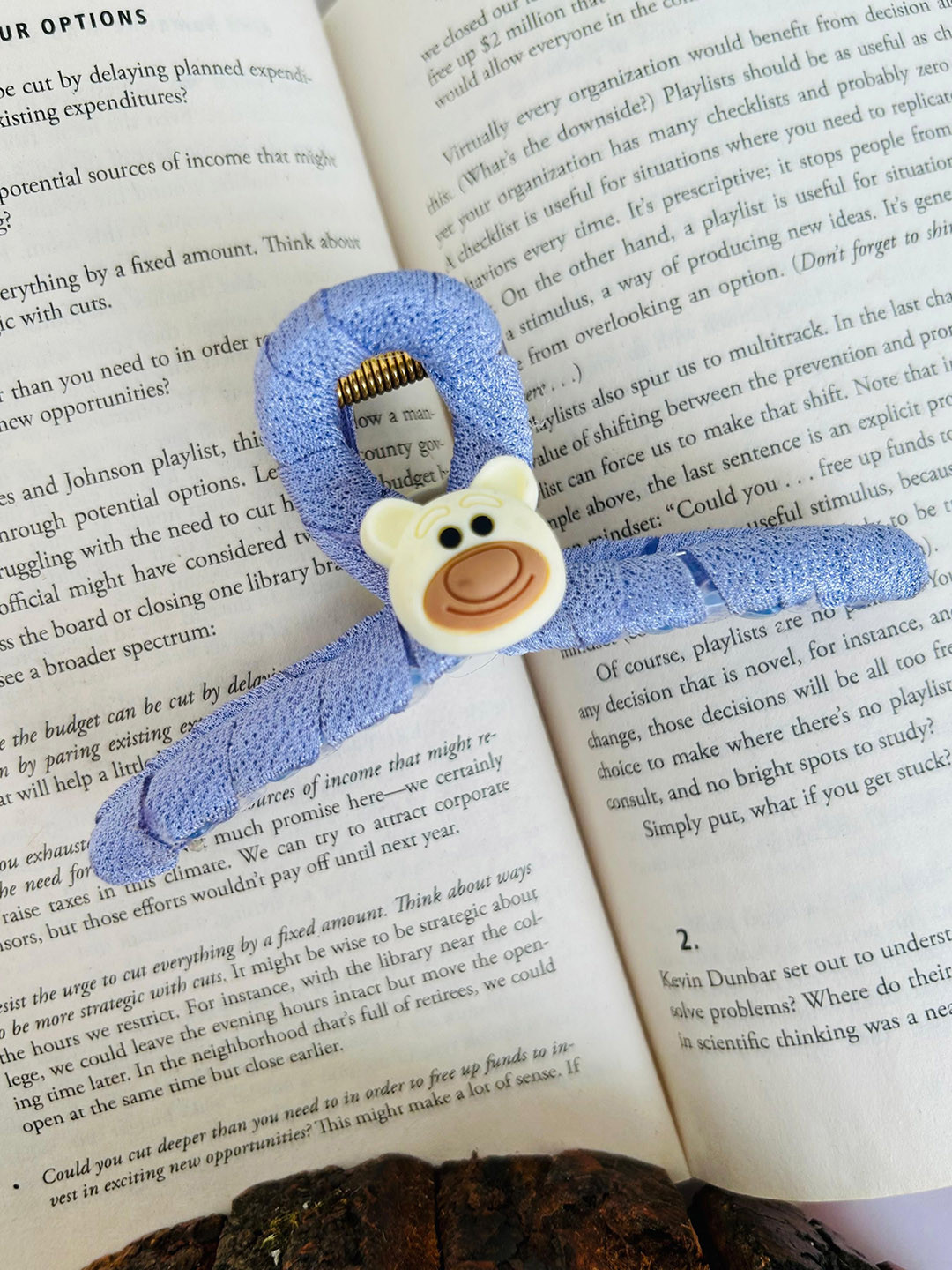 Radhya Accessories Fabric Wrapped Acrylic Teddy Hair Claw