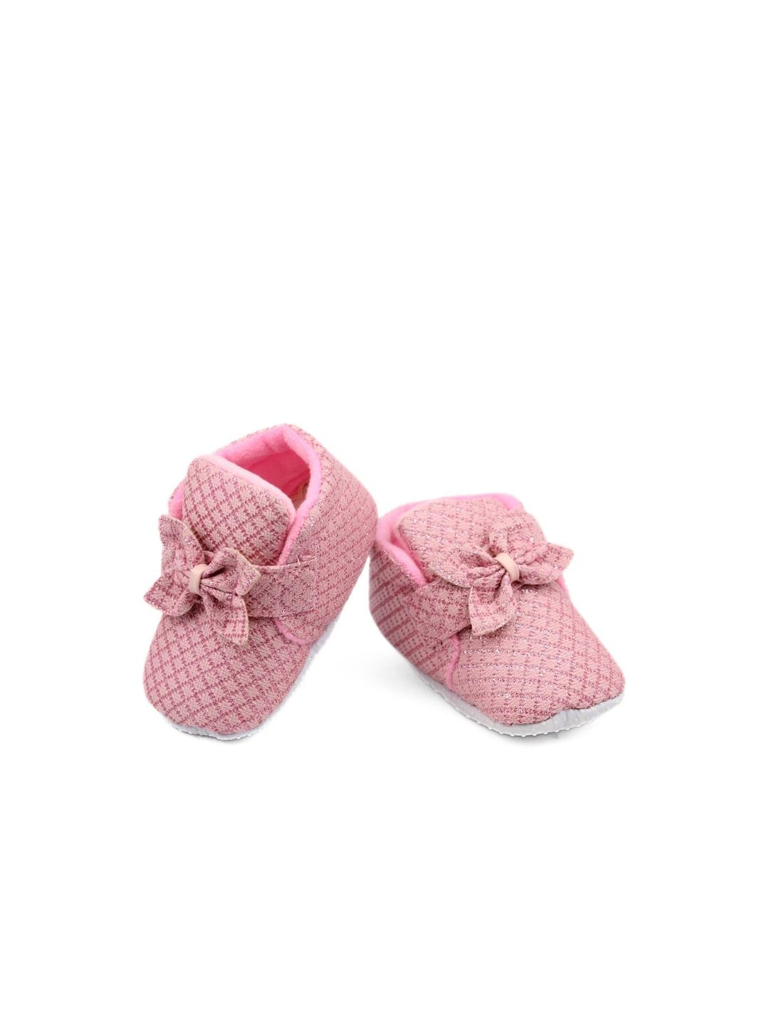 NESKA MODA 6 To 12 Months Baby Girls Synthetic Leather Velcro Sandal/ Booties