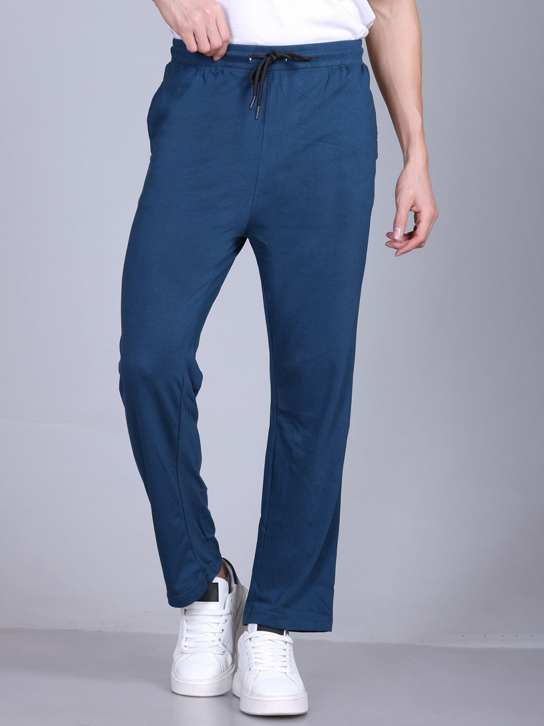 PULAKIN Men Cotton Mid-Rise Gym Wear Track Pants