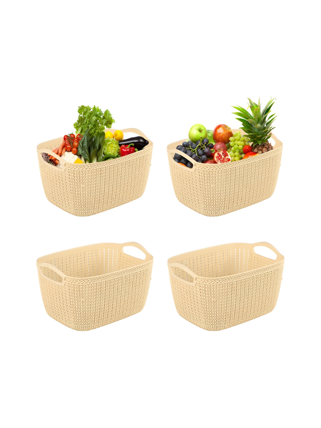 Aura Cream 4 Pieces Multi-Utility Organisers