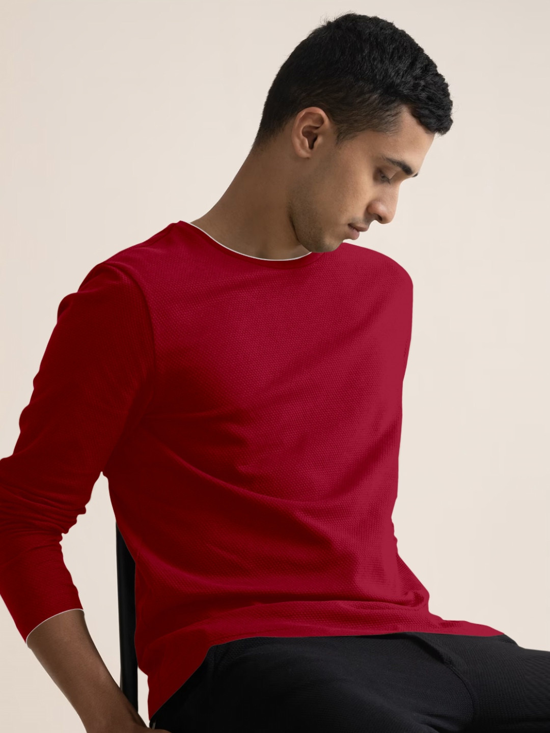 Metronaut Round Neck Long Sleeves Regular Fit Casual T-Shirt