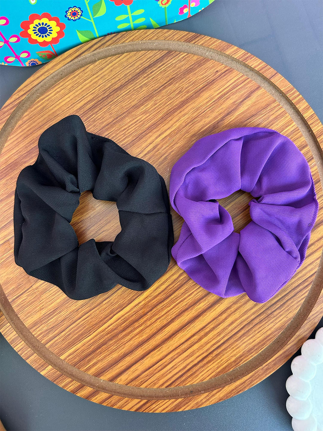Radhya Accessories Women Set of 2 Large Summer Scrunchies