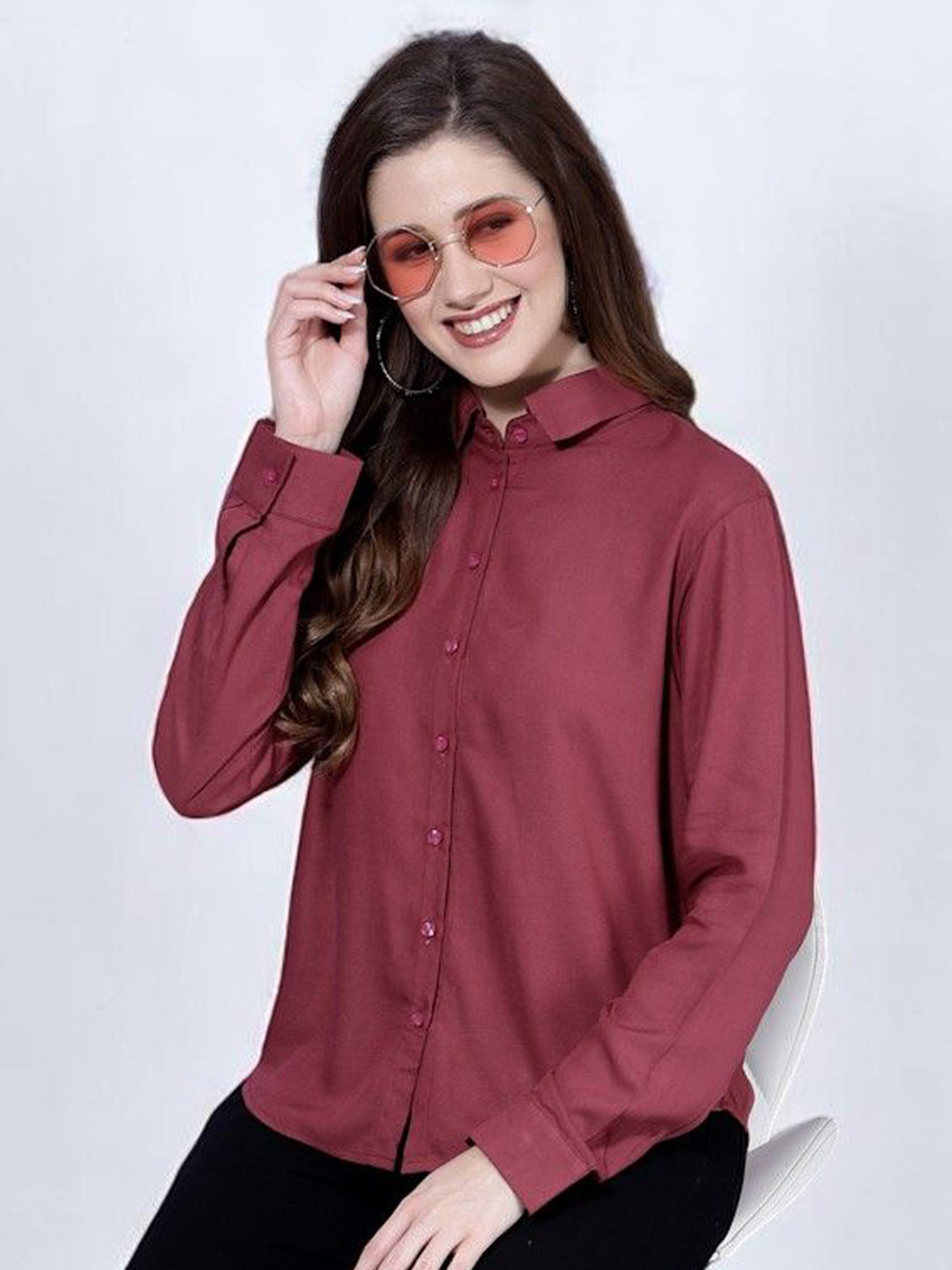 OOMPH! FACTOR Cutaway Collar Long Sleeves Formal Shirt