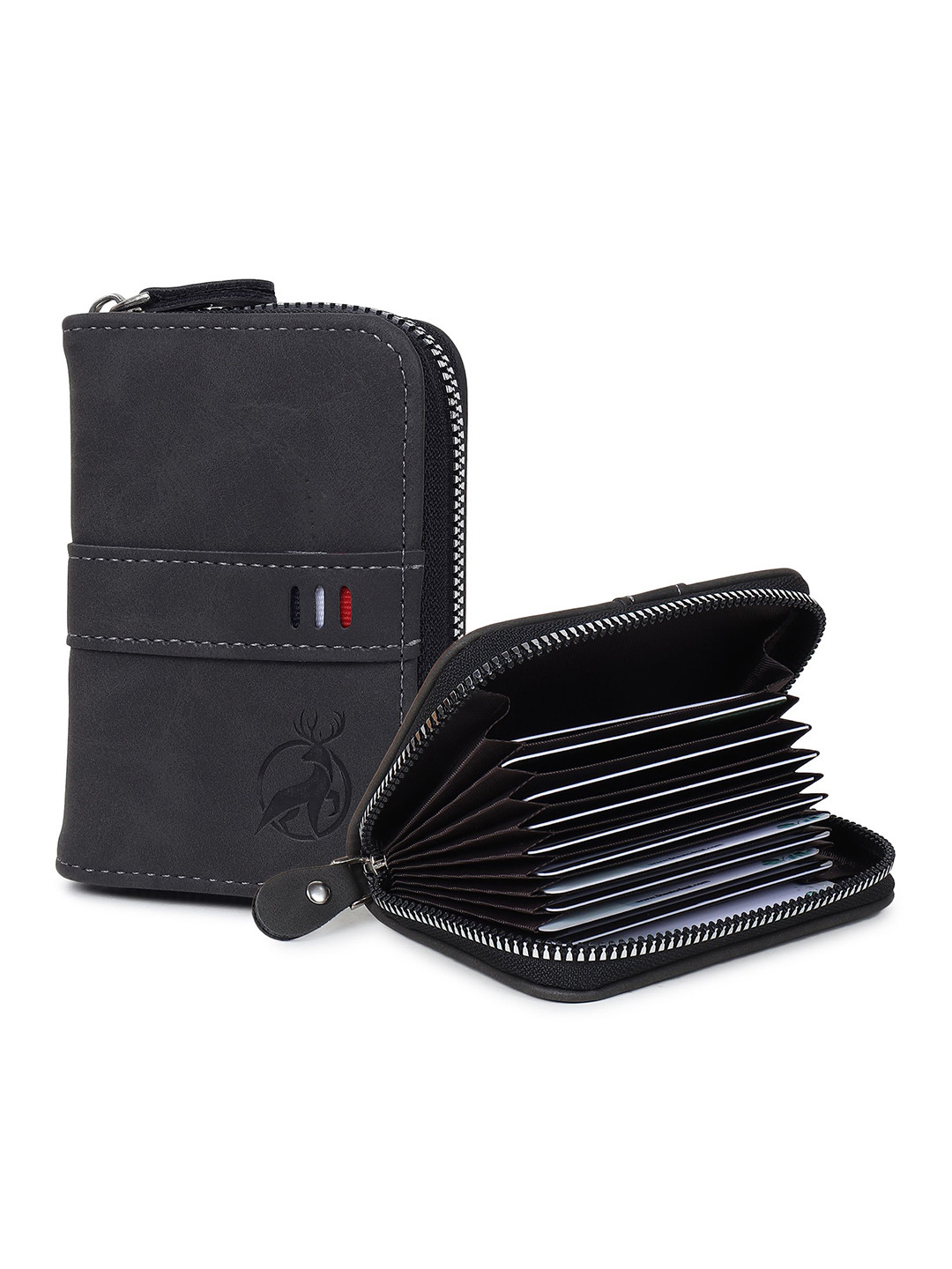 StealODeal Unisex Solid Zipper Debit/Credit/ATM Short Card Holder