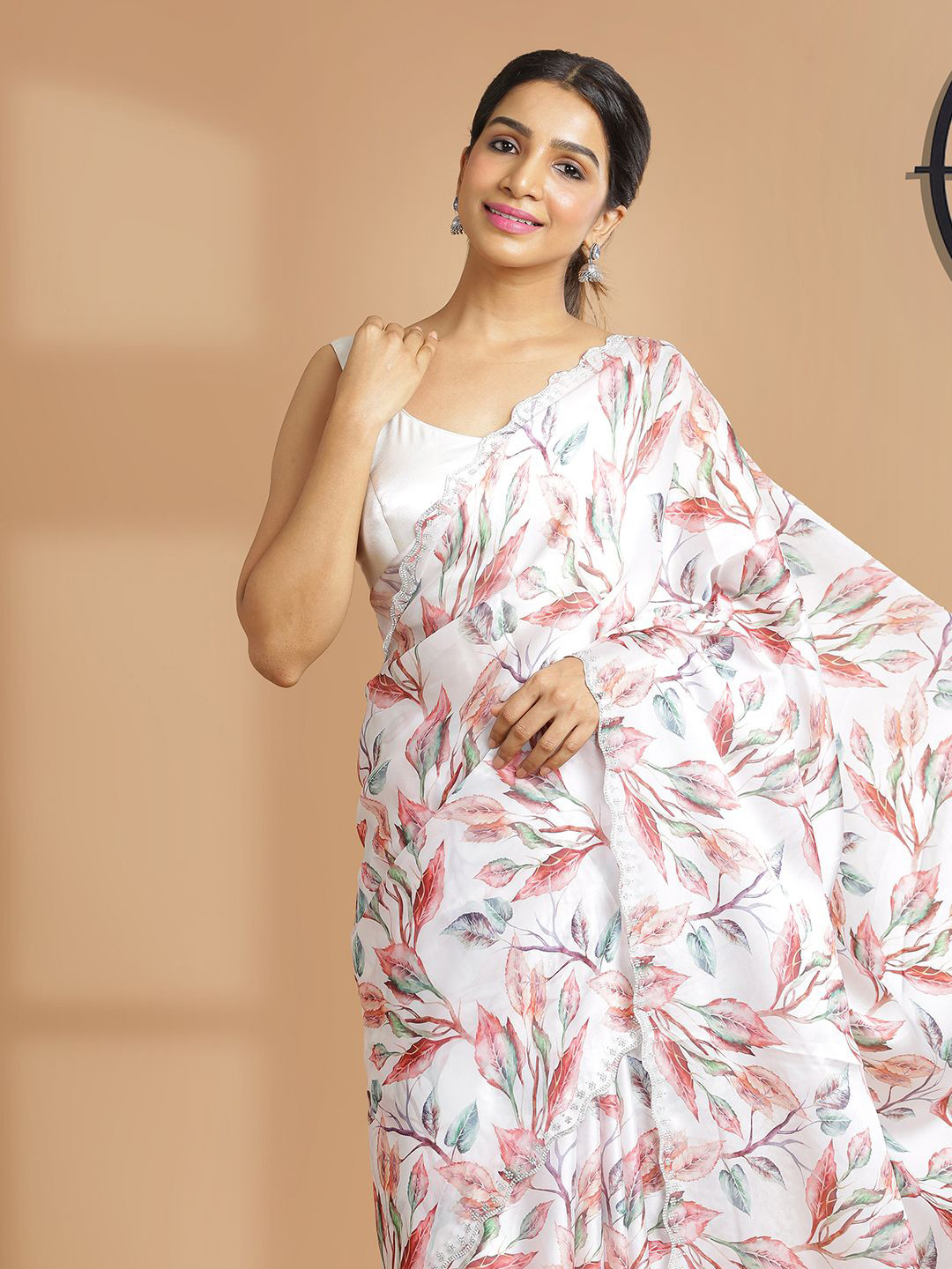 Kalyan Silks Floral Printed Saree with Blouse Piece