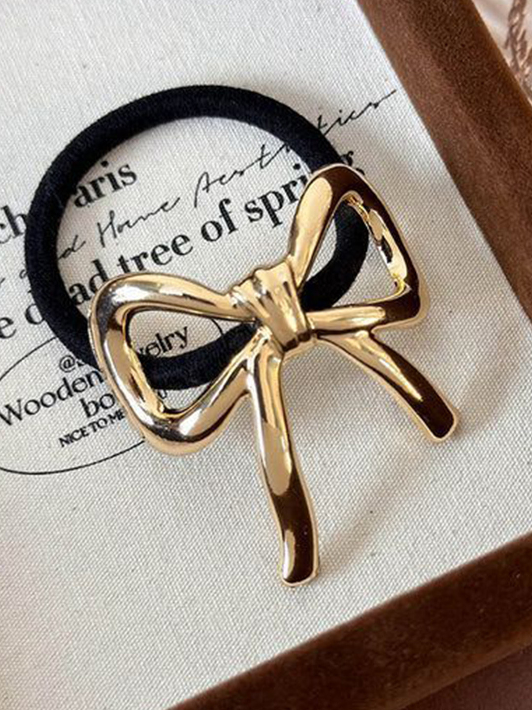 Radhya Accessories Women Luxe Loop Metallic Ponytail Holder