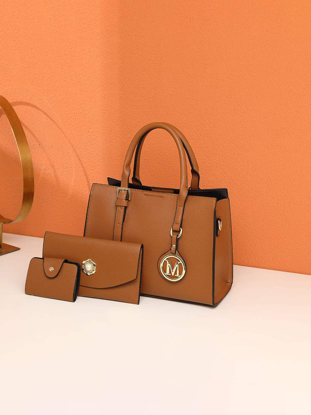 RAVE 3 Pieces PU Structured Handheld Bag