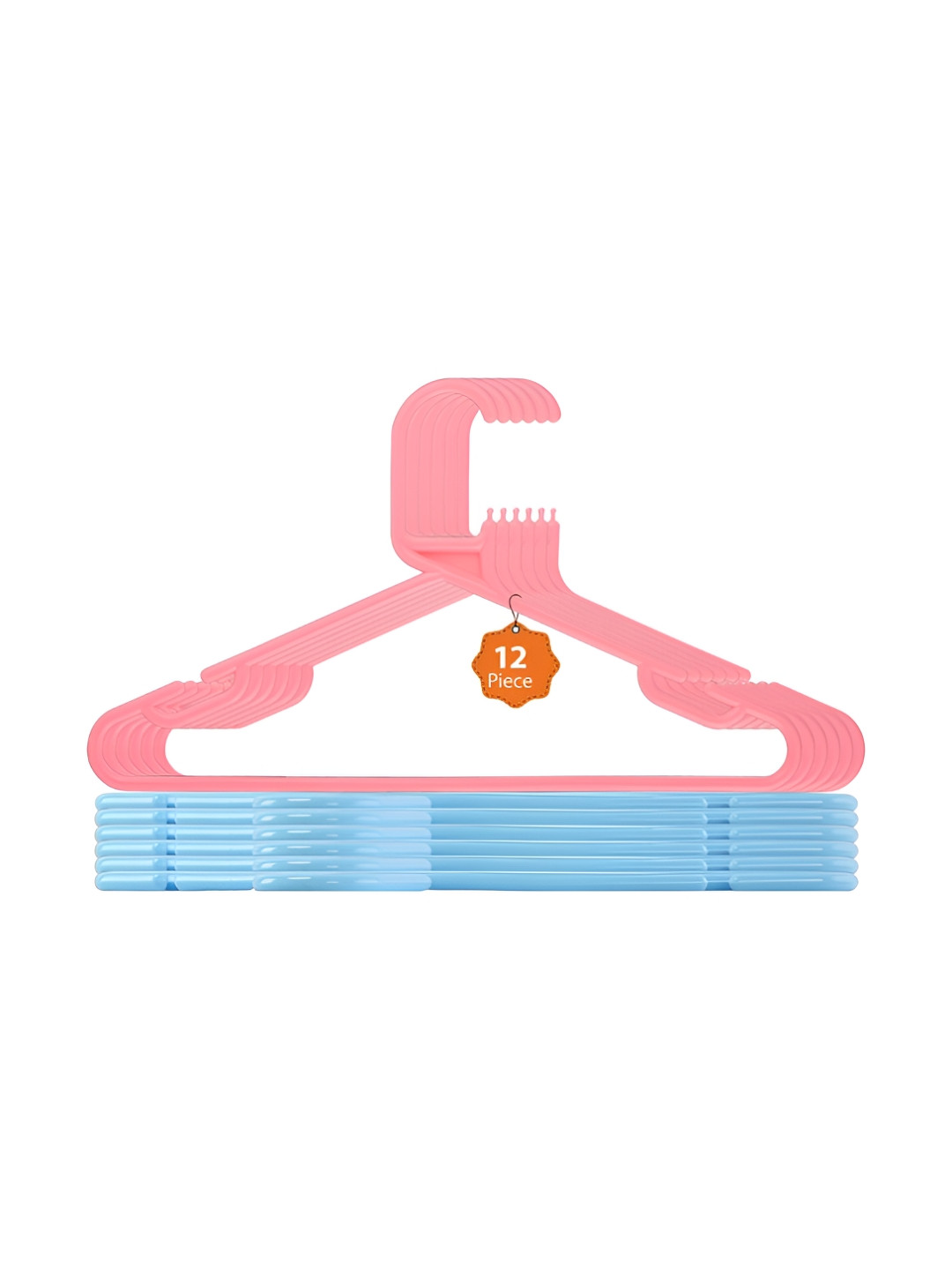 Aura 12-Pcs Pink & Blue Clothes Hanger For Wardrobe