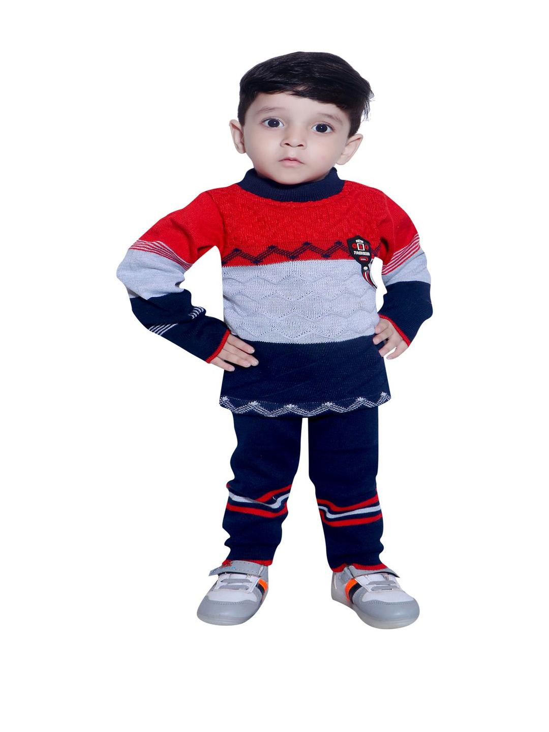 Selcan Unisex Kids Colourblocked Woollen Pullover
