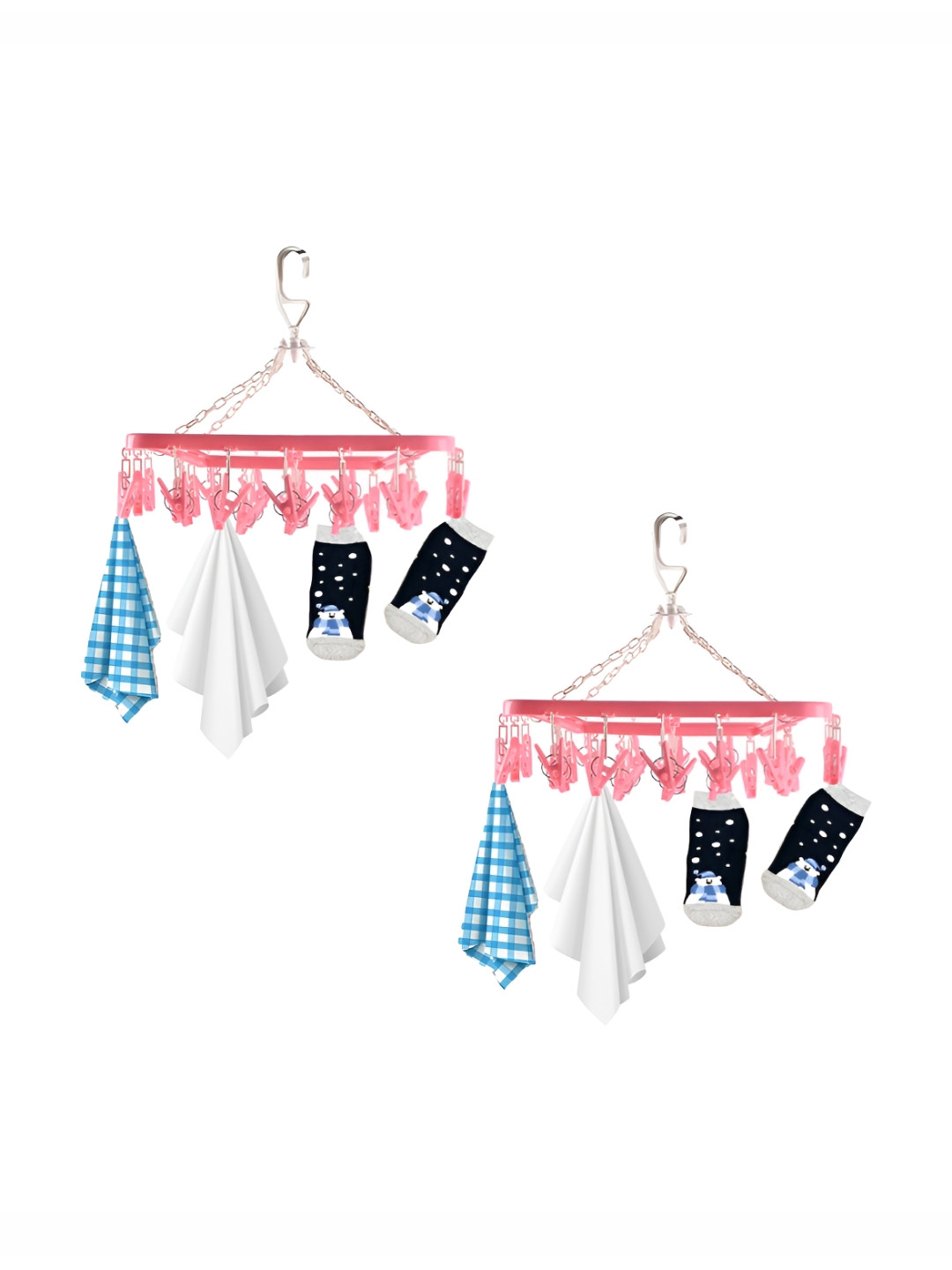 Aura Set Of 2 Pink 360 Rotatable Hanger