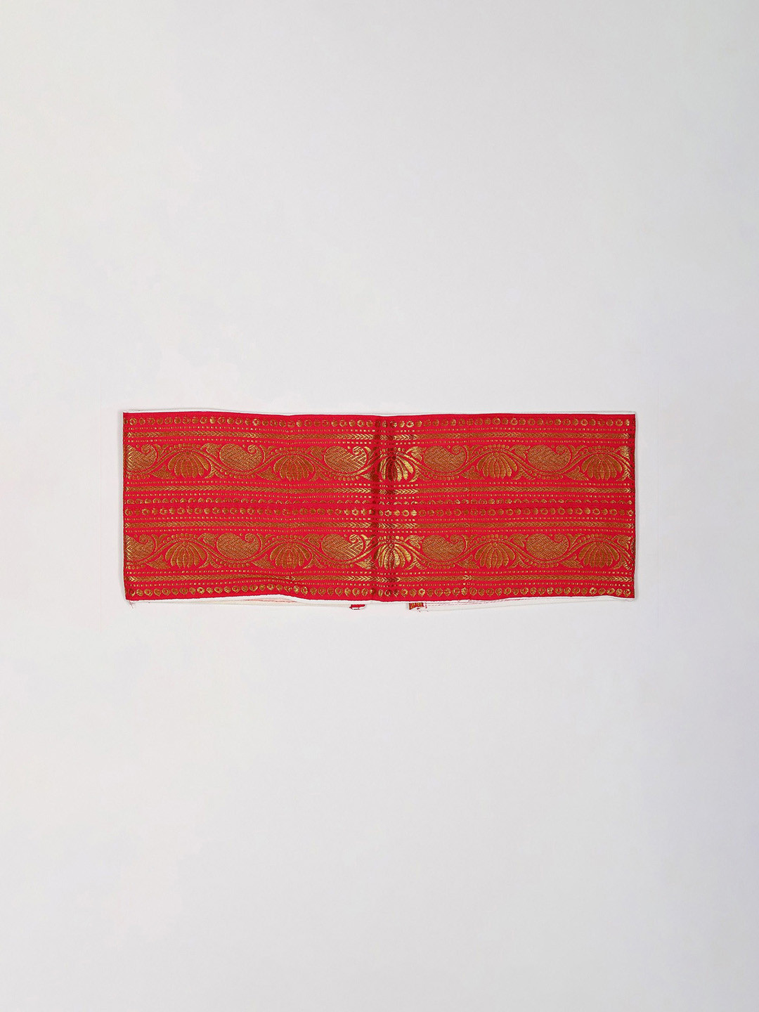 Exotic India Men Adjustable Velcro Dhoti Belt with Zip Pouch/Pocket