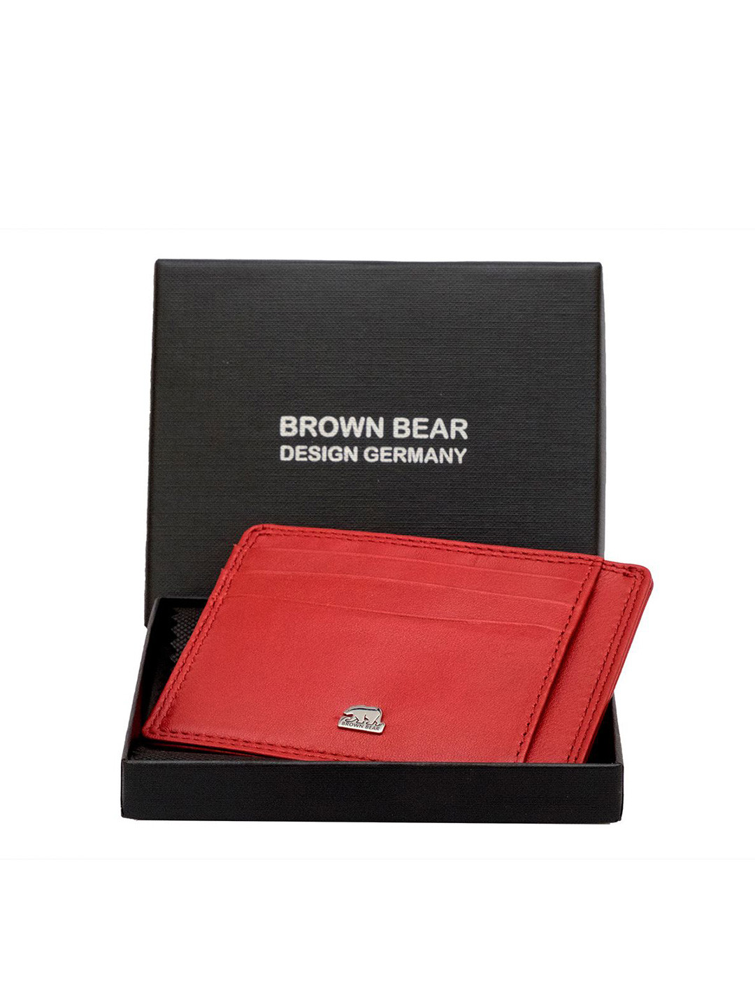 BROWN BEAR Unisex Genuine Leather RFID Slim Card Wallet
