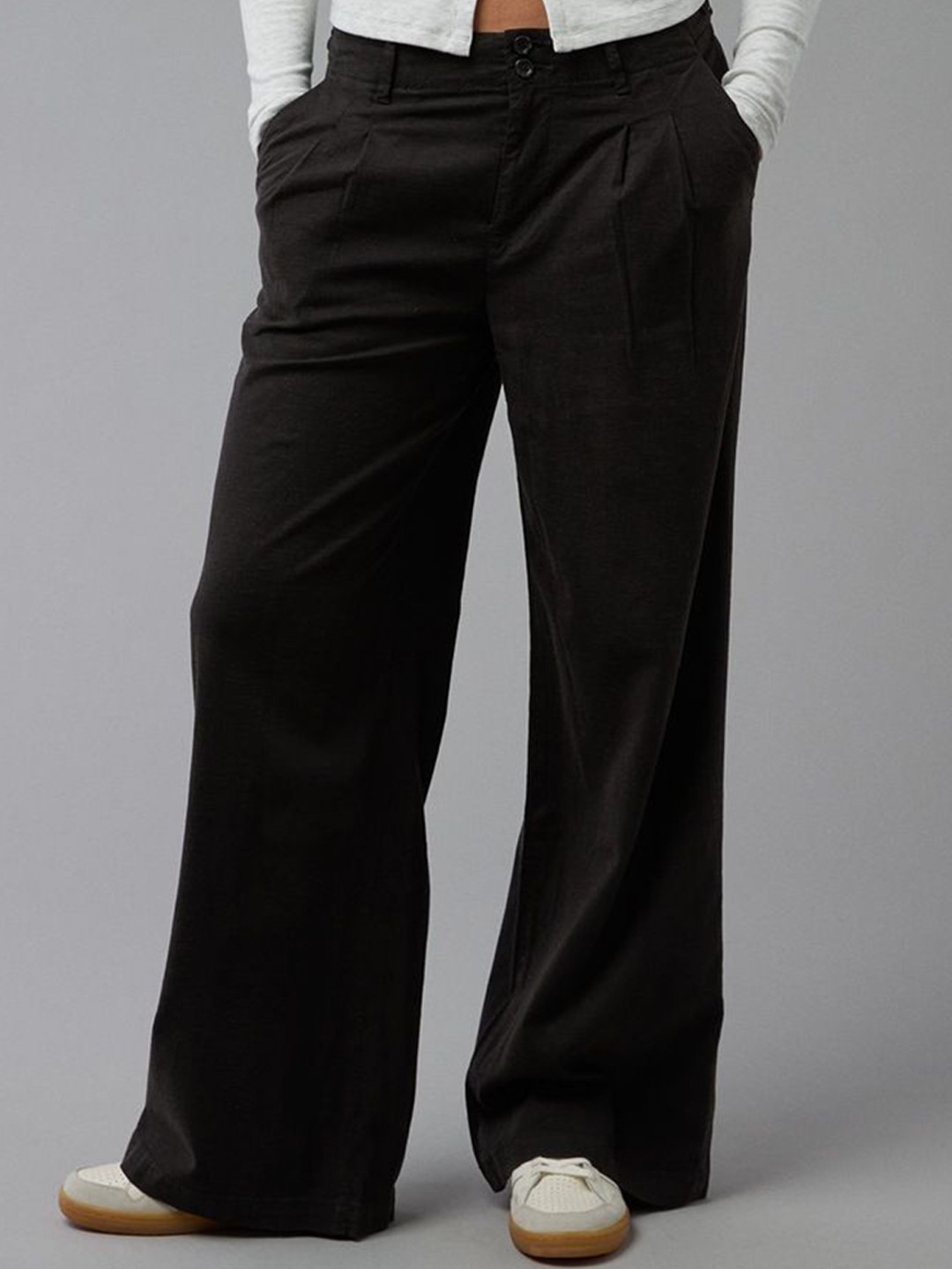 AMERICAN EAGLE OUTFITTERS Women Loose Fit Wide Leg Trousers