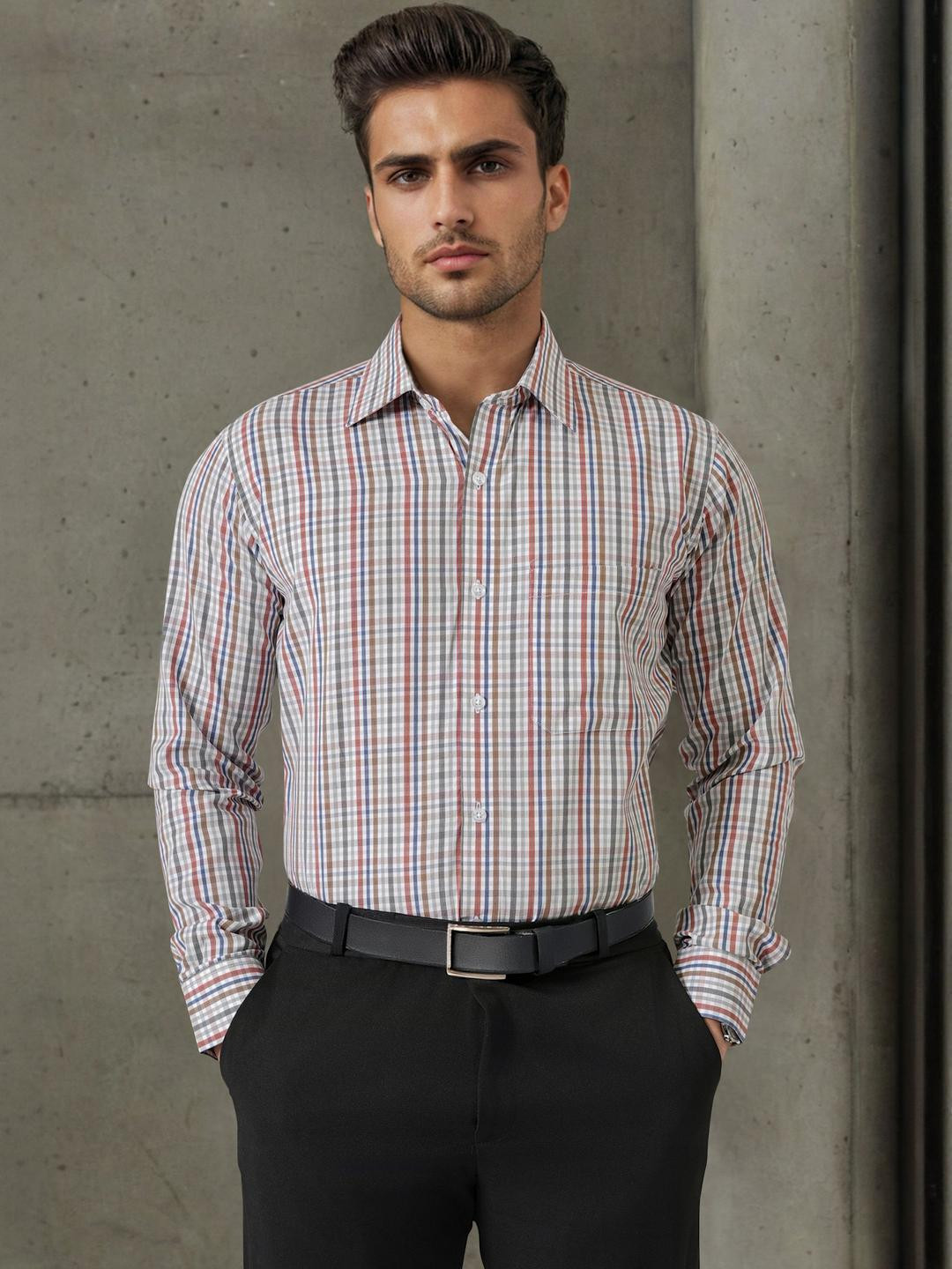 Haute Tissue Premium Tartan Plaid Formal Shirt