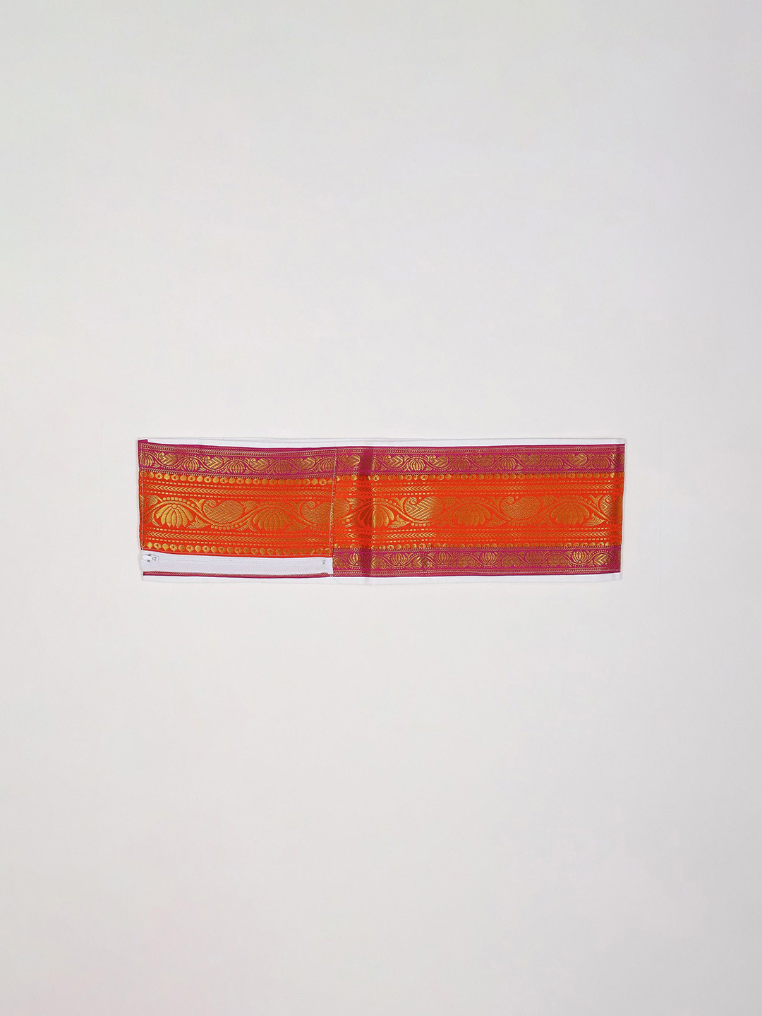 Exotic India Men Adjustable Velcro Closure Dhoti Belt with Zip Pocket