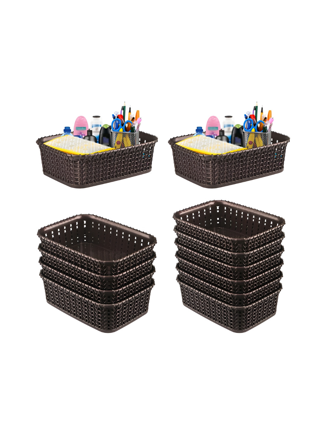 Aura Brown 6 Pieces Multi-Utility Drawer Organisers