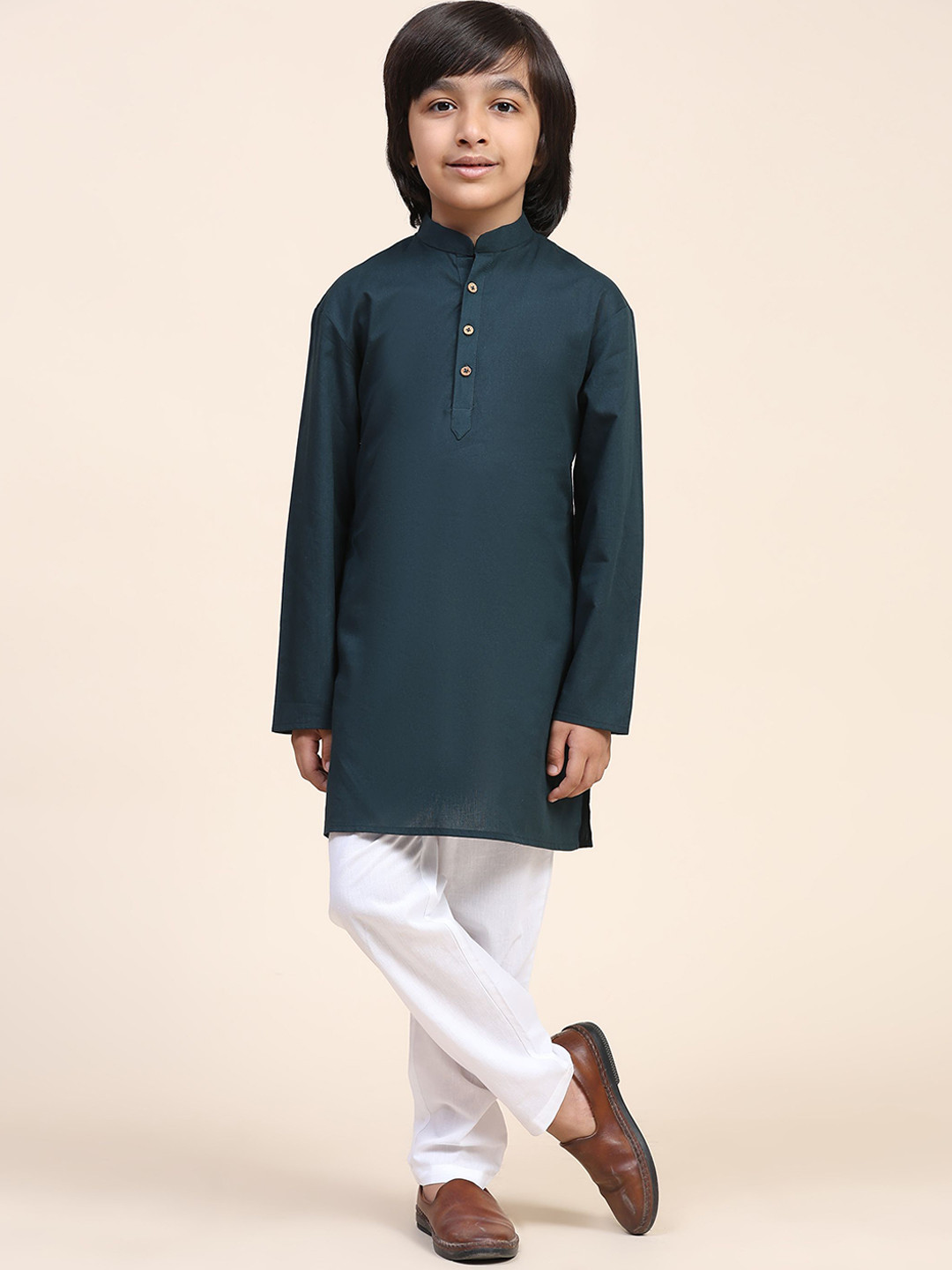 SKAVIJ Boy Regular Pure Cotton Kurta with Pyjamas