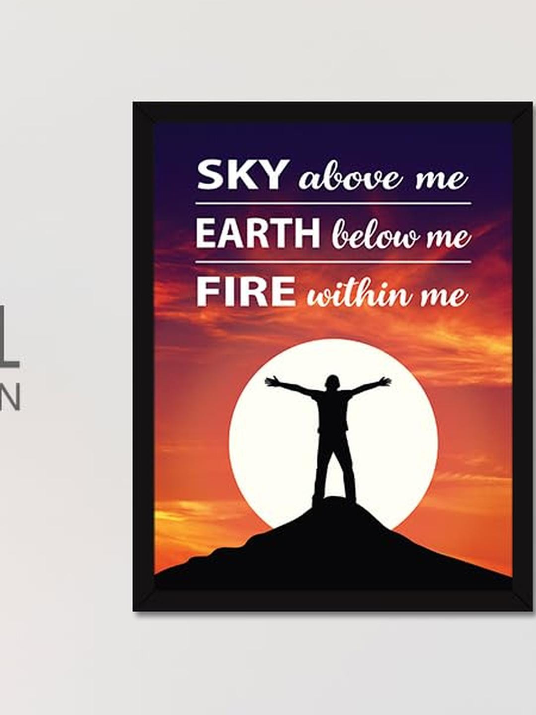 Chaka Chaundh Black & Red 1 Piece Synthetic Wood Other Wall Paintings