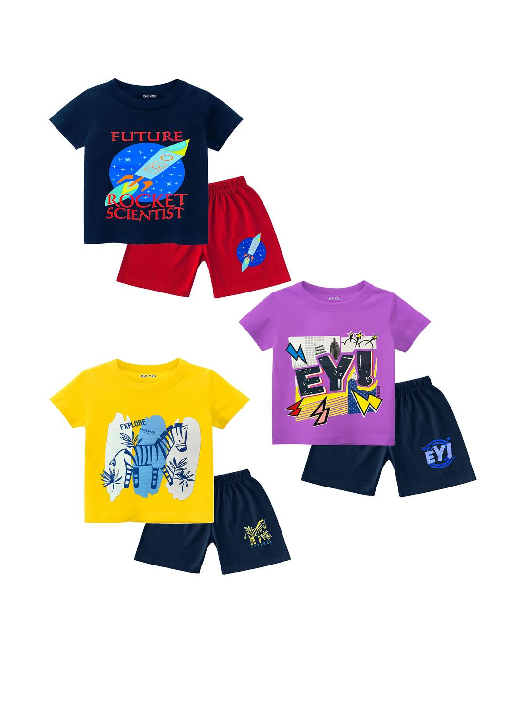 Tik Tok WEARS Boys Printed T-shirt with Shorts