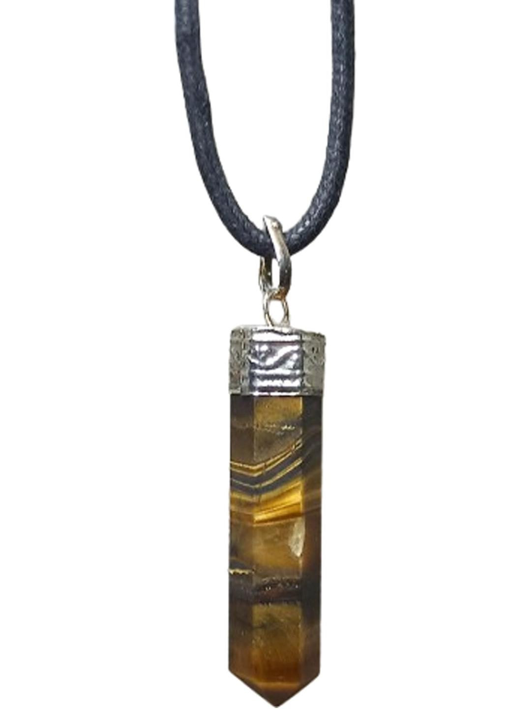 Aldomin Natural Tiger Eye Pencil Pendant