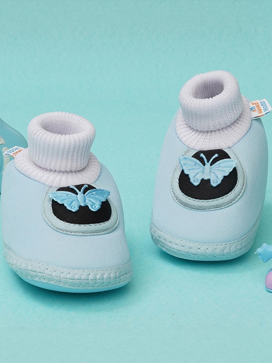 NESKA MODA 6 To 12 Months Baby Girls & Baby Boys Soft Cotton Cute Butterfly Booties