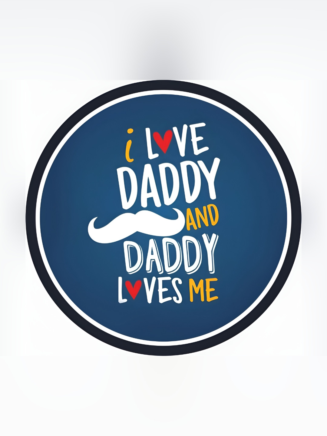 CHROME & CORAL Blue I Love Daddy Wooden Fridge Magnet