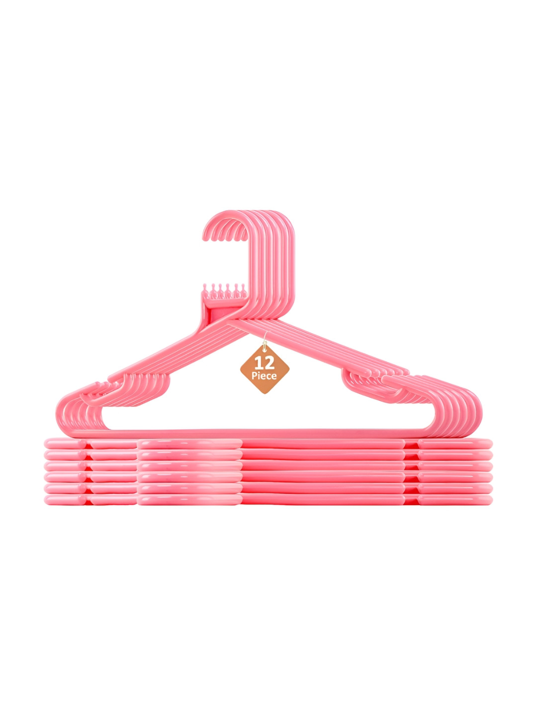 Aura 12-Pcs Pink Clothes Hanger For Wardrobe