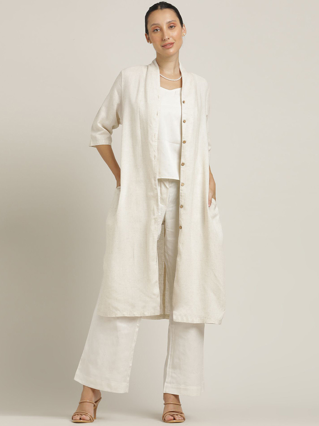 Saltpetre Shoulder Strap Neck Top & Trouser With Overlay Co-Ords