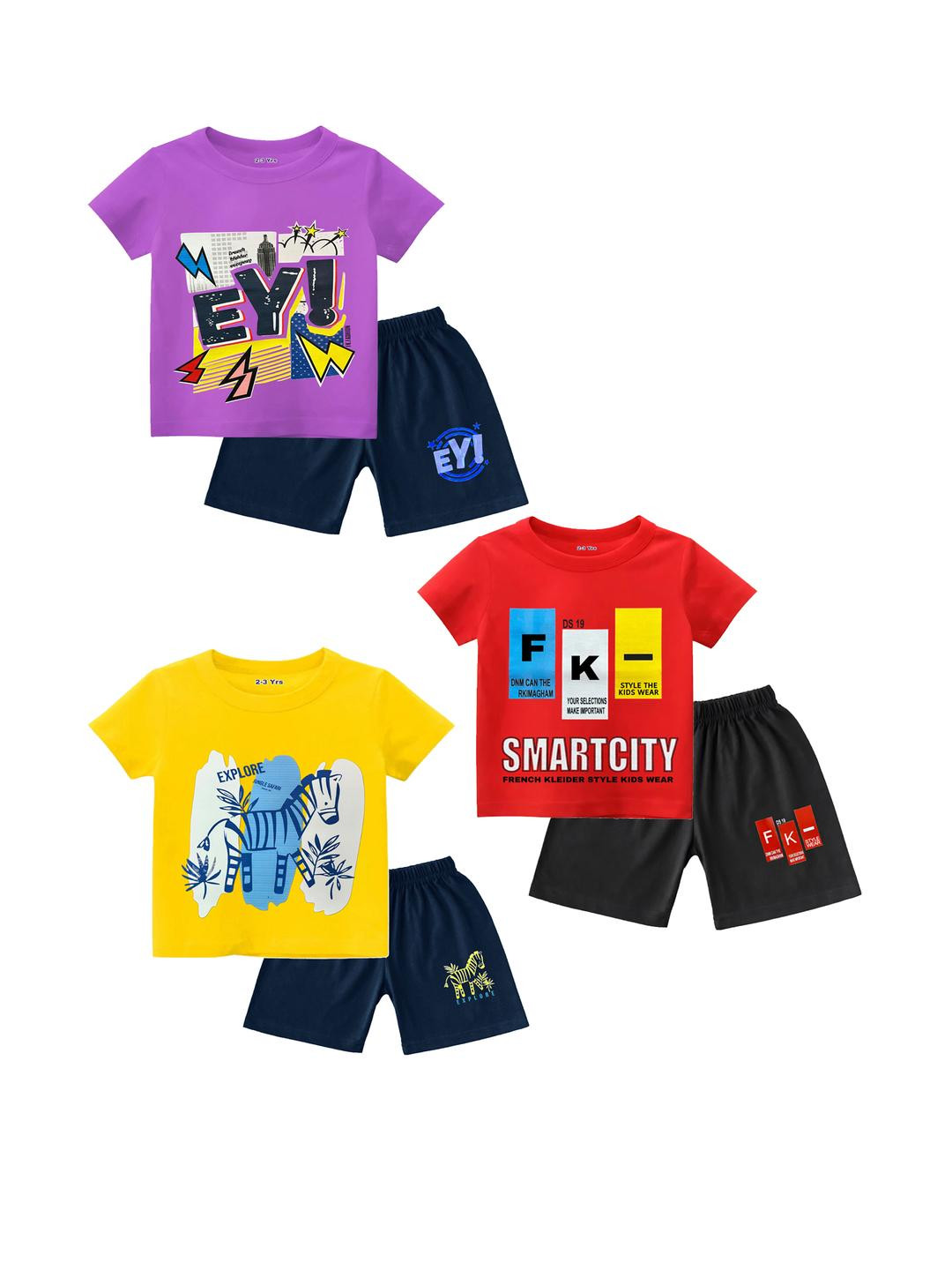 Tik Tok WEARS Boys Printed T-shirt with Shorts