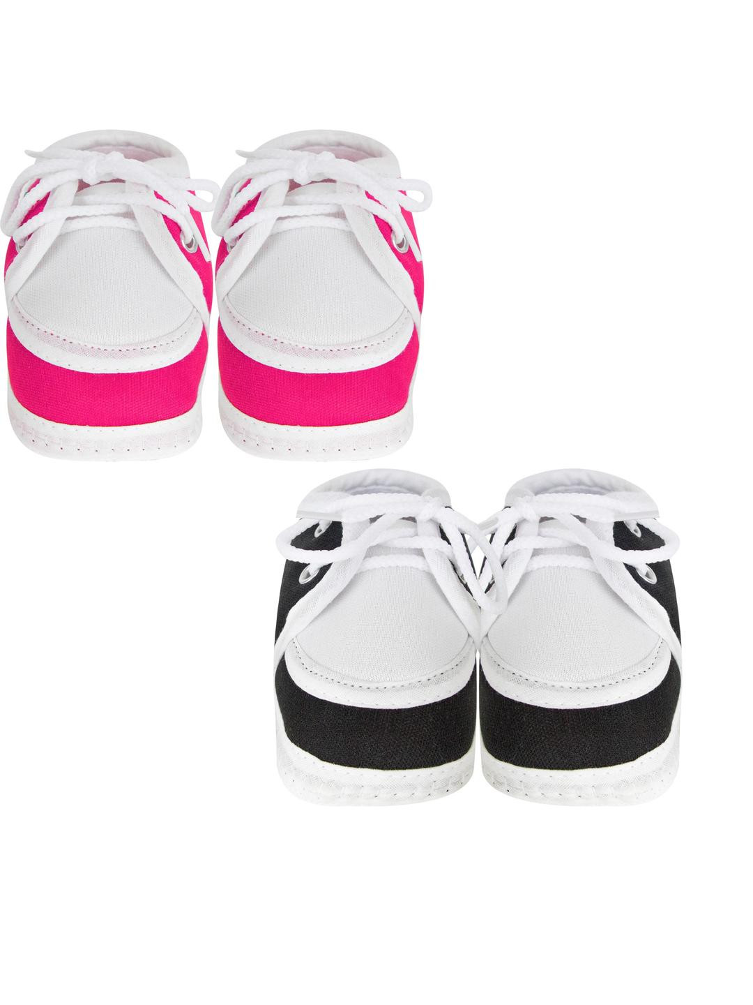 NESKA MODA 3 To 12 Months Infants Set of 2 Pair Combo Cute Cotton Pre-walker Booties