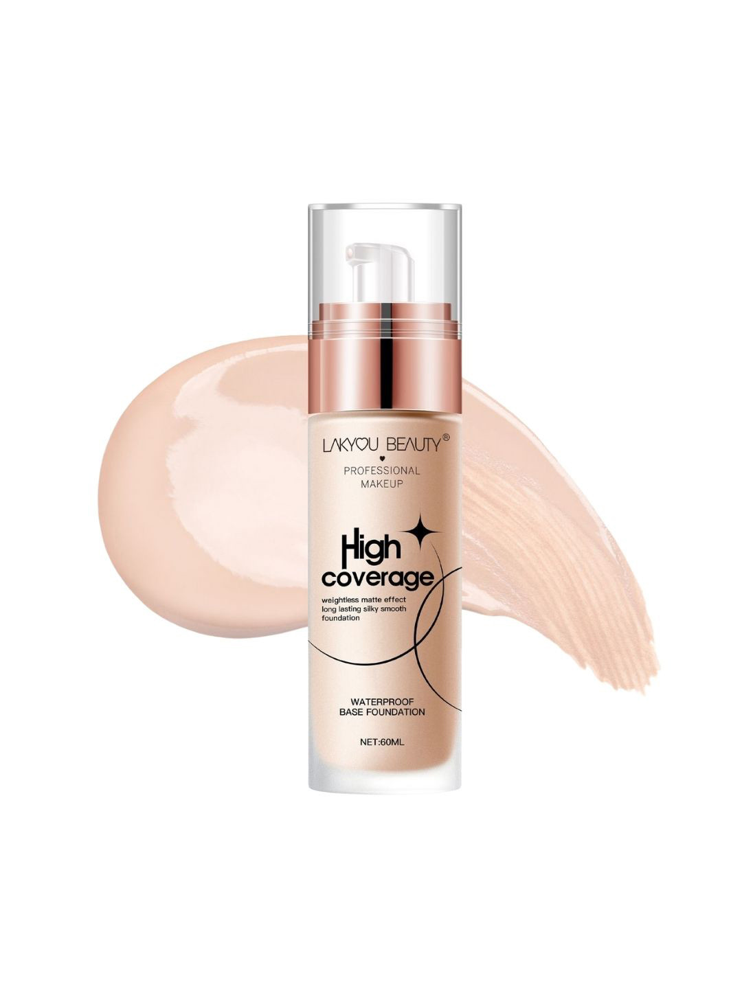 LAKYOU BEAUTY High Coverage Waterproof Base Foundation - 60 ml - Soft Ivory 02