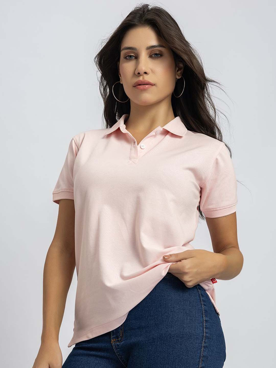 Lounge Dreams Polo Collar Short Sleeves Pure Cotton T-shirt
