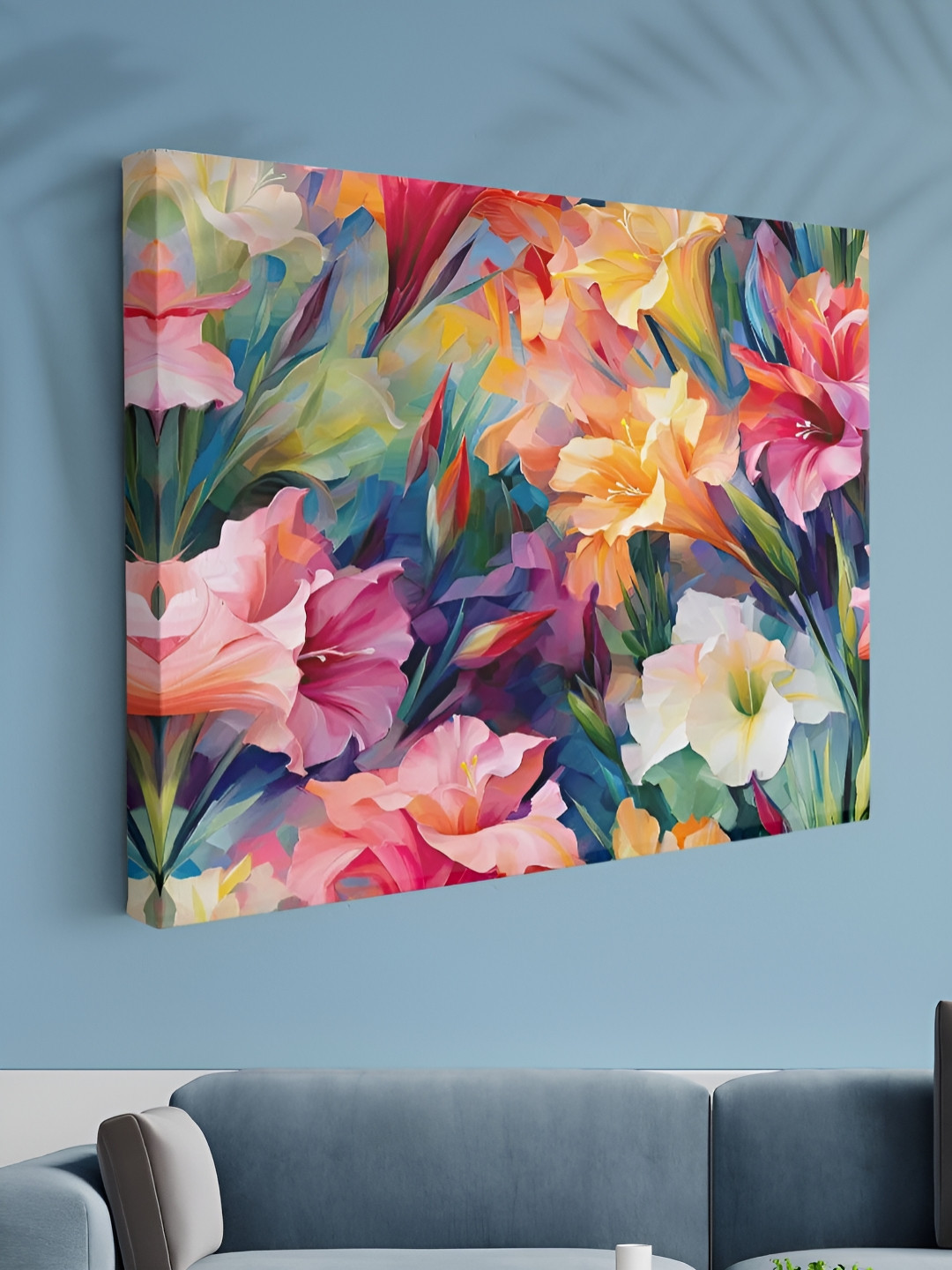 Livin'luxe Pink & Green Floral Canvas Wall Art