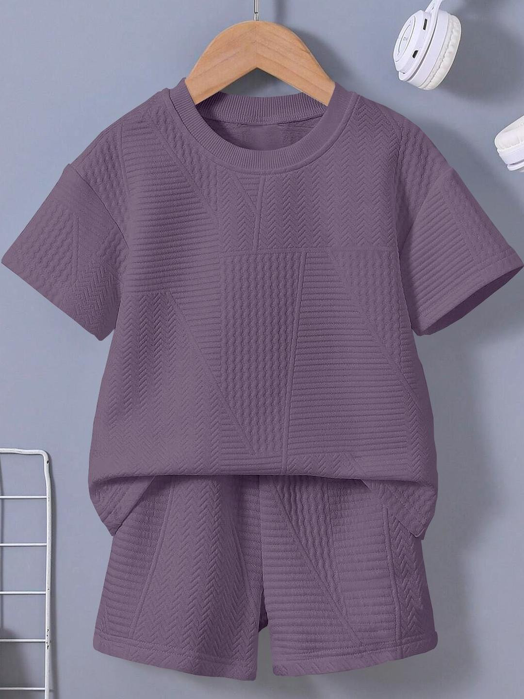 ALANTA Kids-Unisex Purple Clothing Set