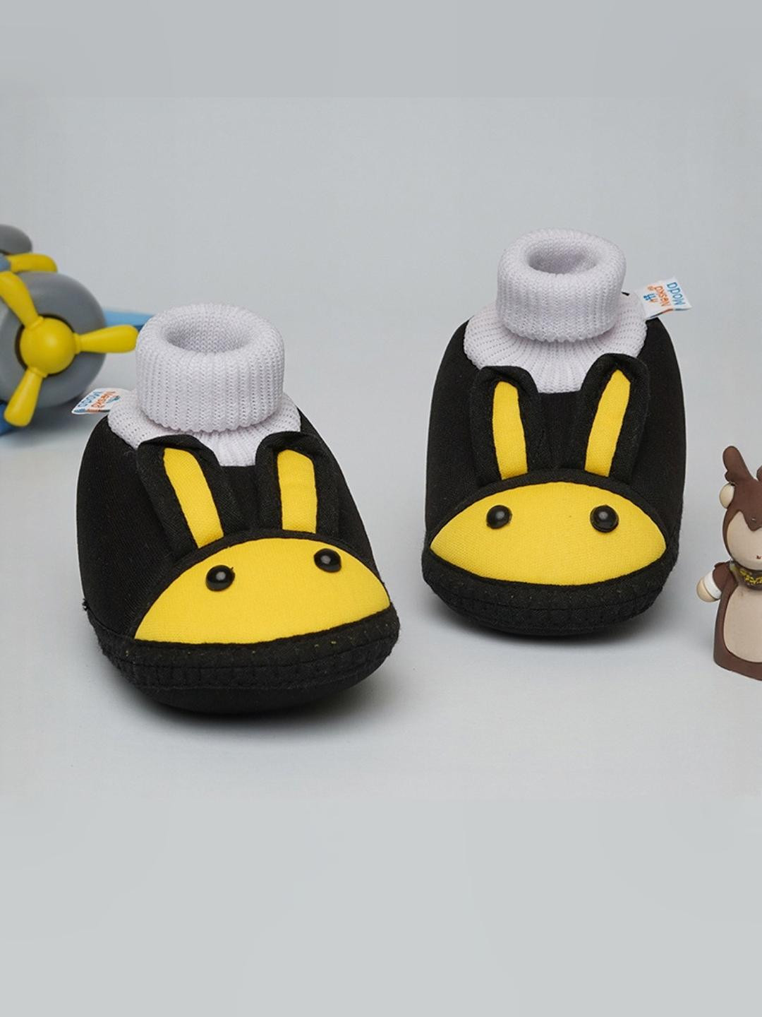 NESKA MODA 6 To 12 Months Baby Boys & Baby Girls Cute Soft Cotton Pre-Walker Rabbit Face Booties