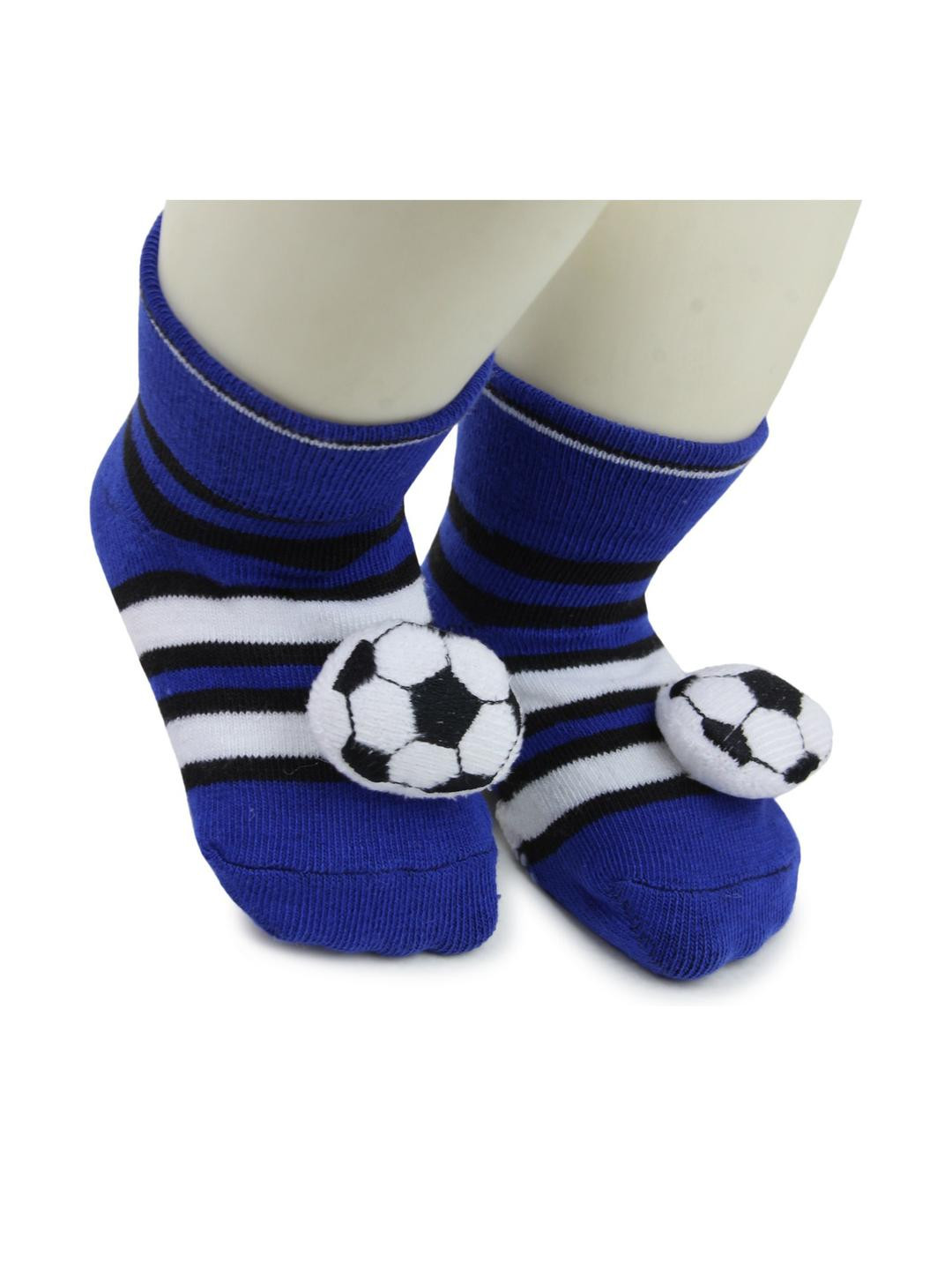 Baby Bloom Baby Boys & Girls 0 To 2 Years 1 Pair Cotton Football Face Ankle Socks/ Booties