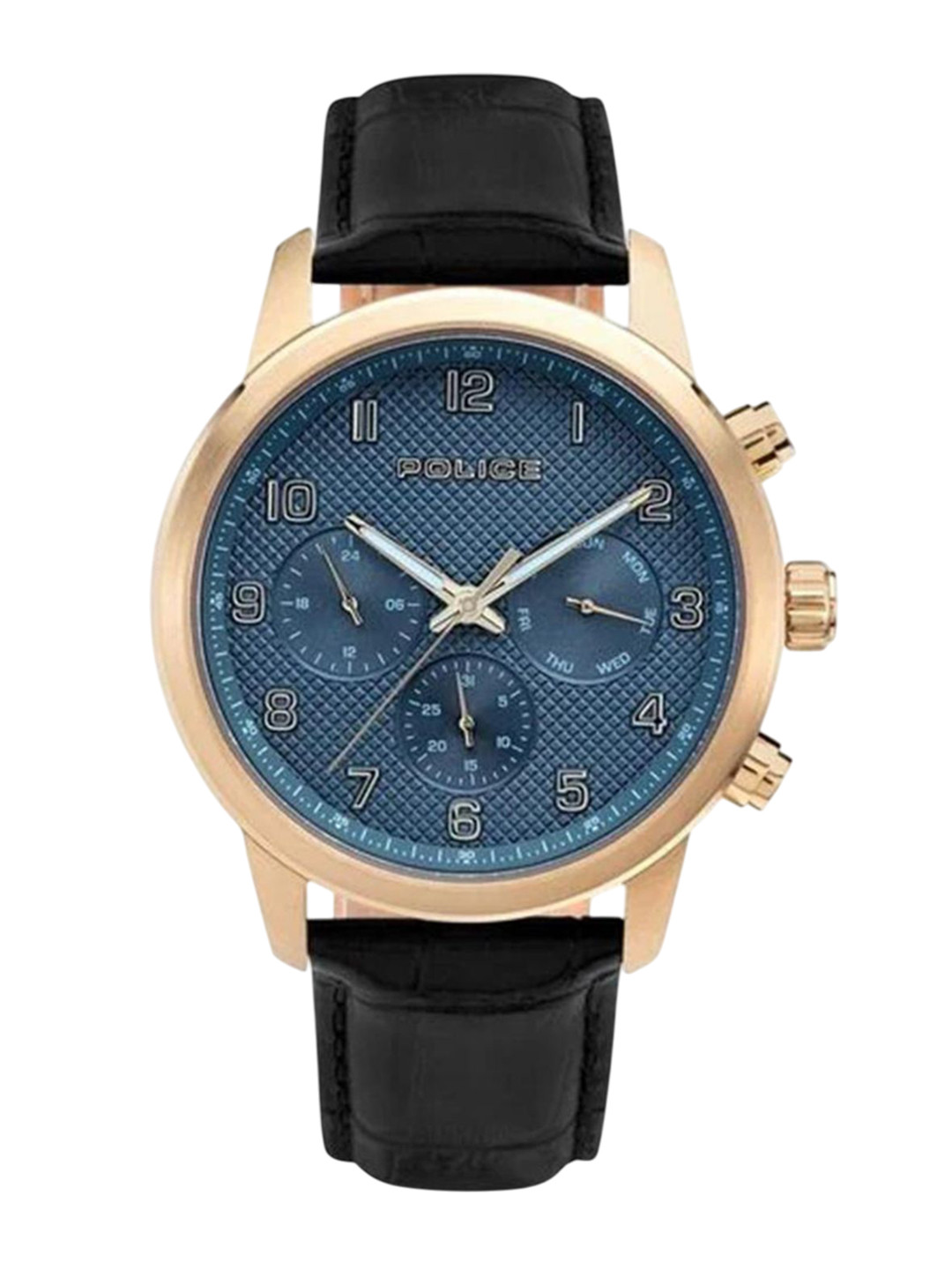 Police Men Dial & Leather Bracelet Style Straps Analogue Watch PLAPEWJF0030401