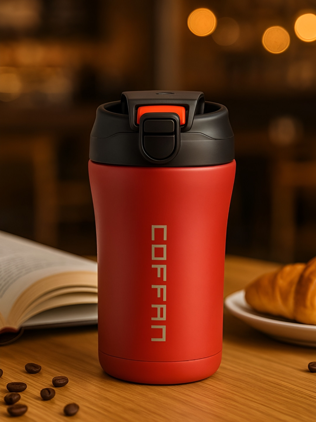 Myntra Elegant Homes Periodic Table Red Stainless Steel Dishwasher Safe Mug-400ml