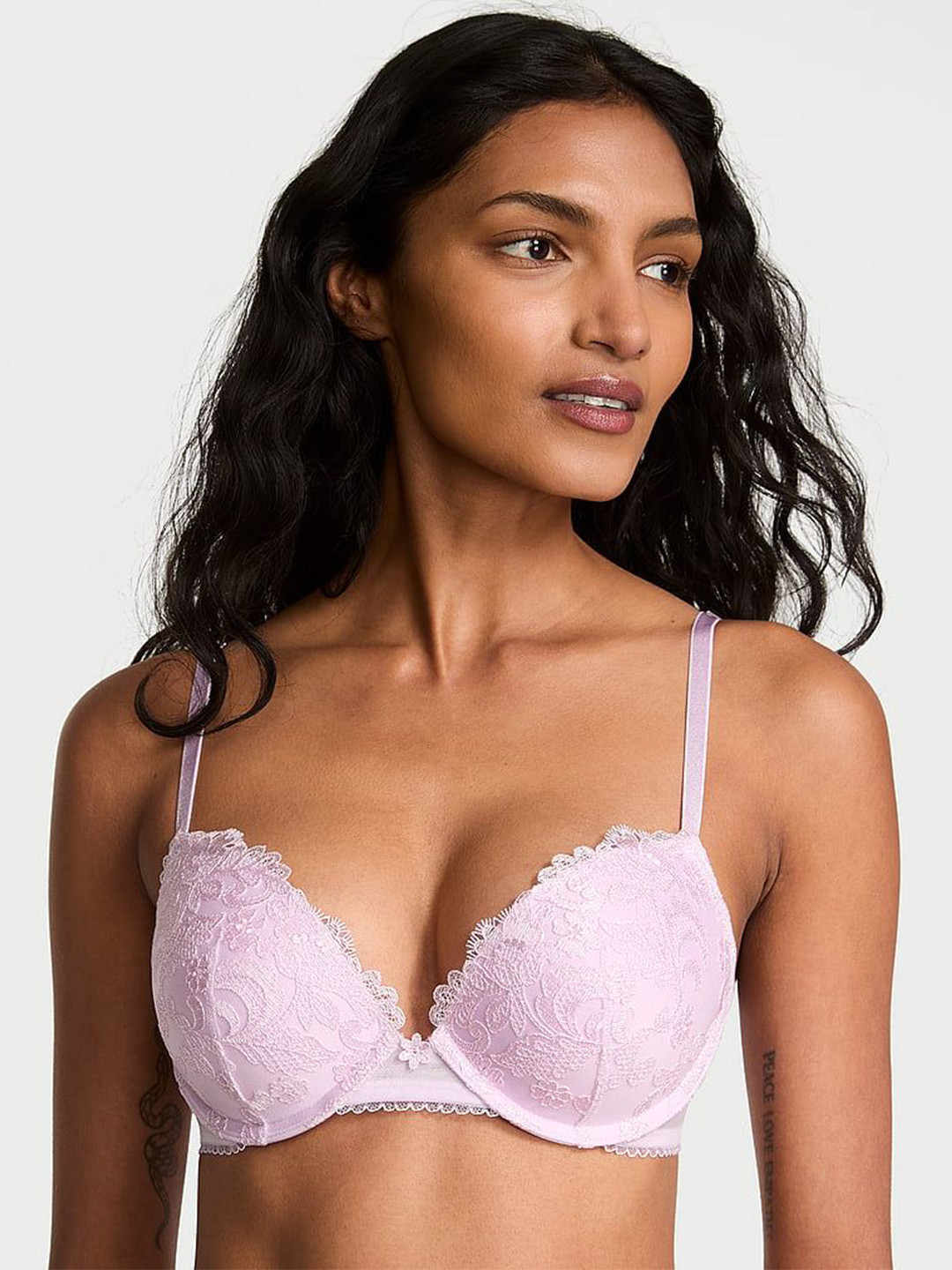 Victoria's Secret Women Floral Full Coverage Heavily Padded Embroidery Push-Up Bra